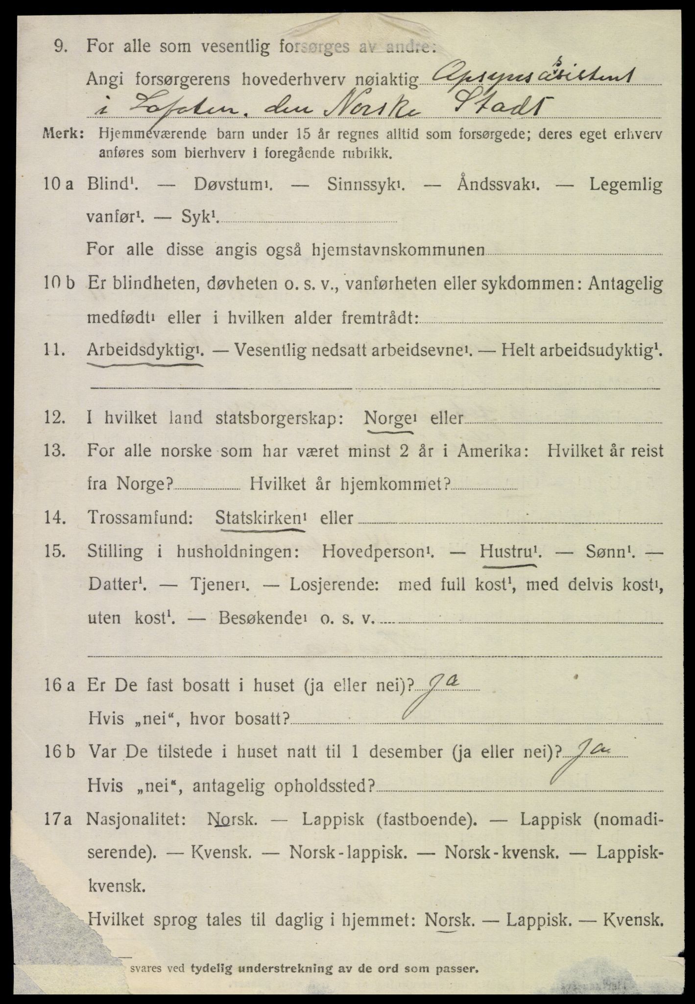 SAT, 1920 census for Gildeskål, 1920, p. 4827