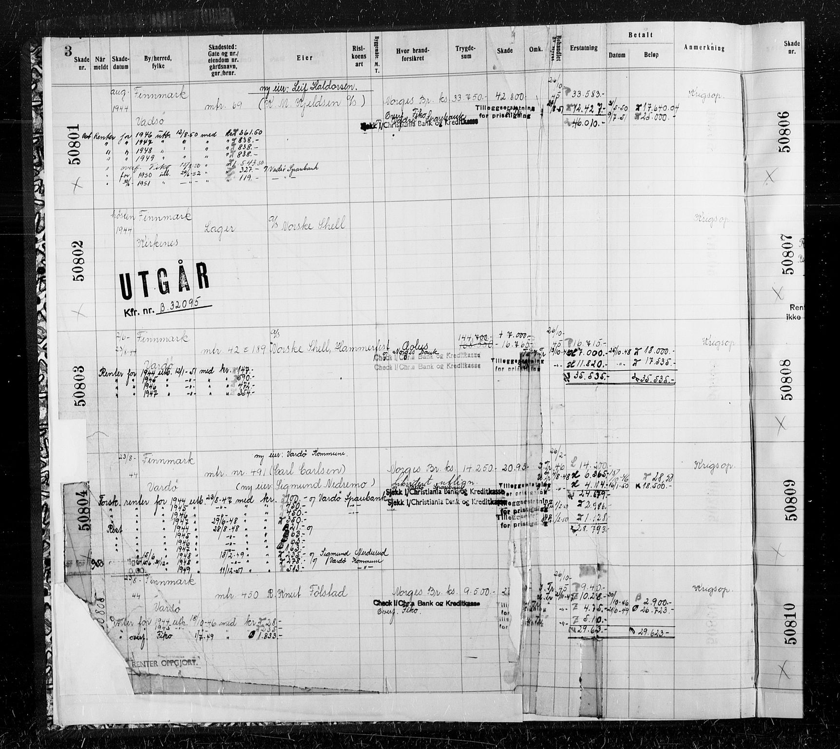 Krigsskadetrygdene for bygninger og løsøre, RA/S-1548/V/L0040: Bygning, branntrygdet, 1940-1945, p. 3