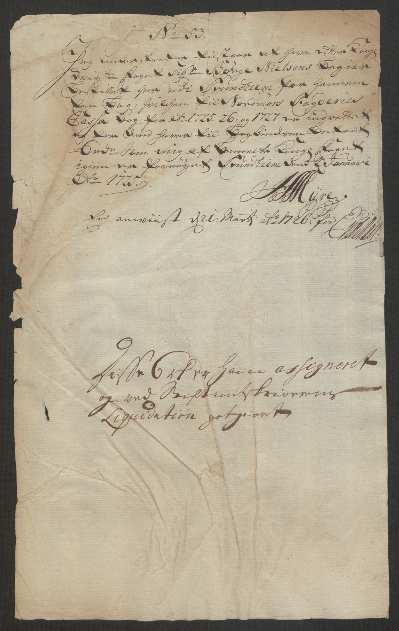 Rentekammeret inntil 1814, Reviderte regnskaper, Fogderegnskap, RA/EA-4092/R56/L3759: Fogderegnskap Nordmøre, 1726, p. 290