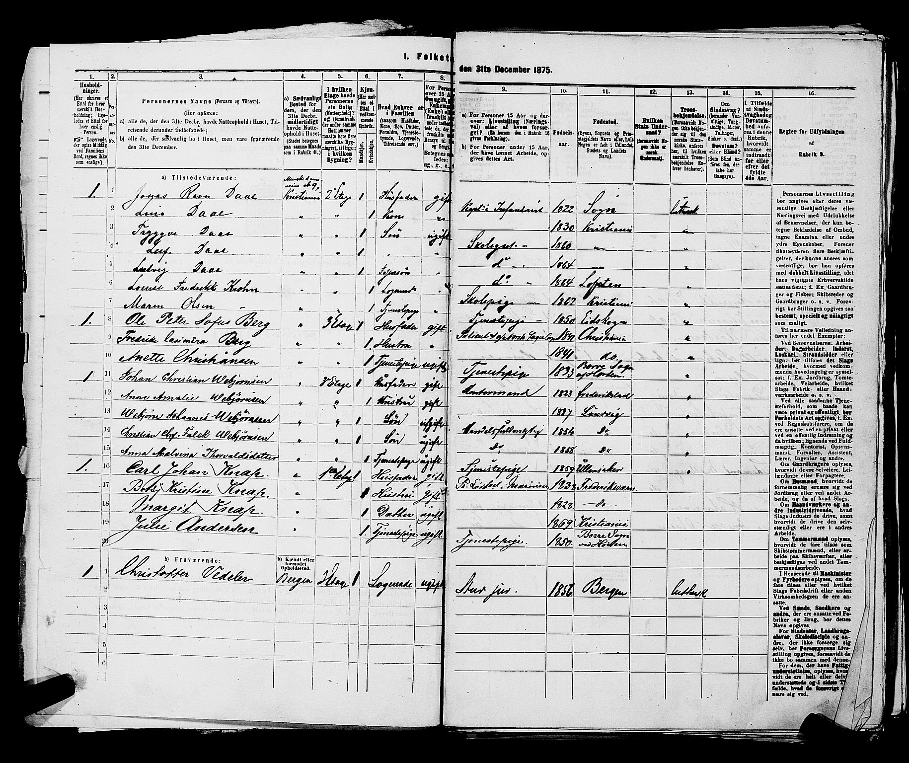 RA, 1875 census for 0301 Kristiania, 1875, p. 4245