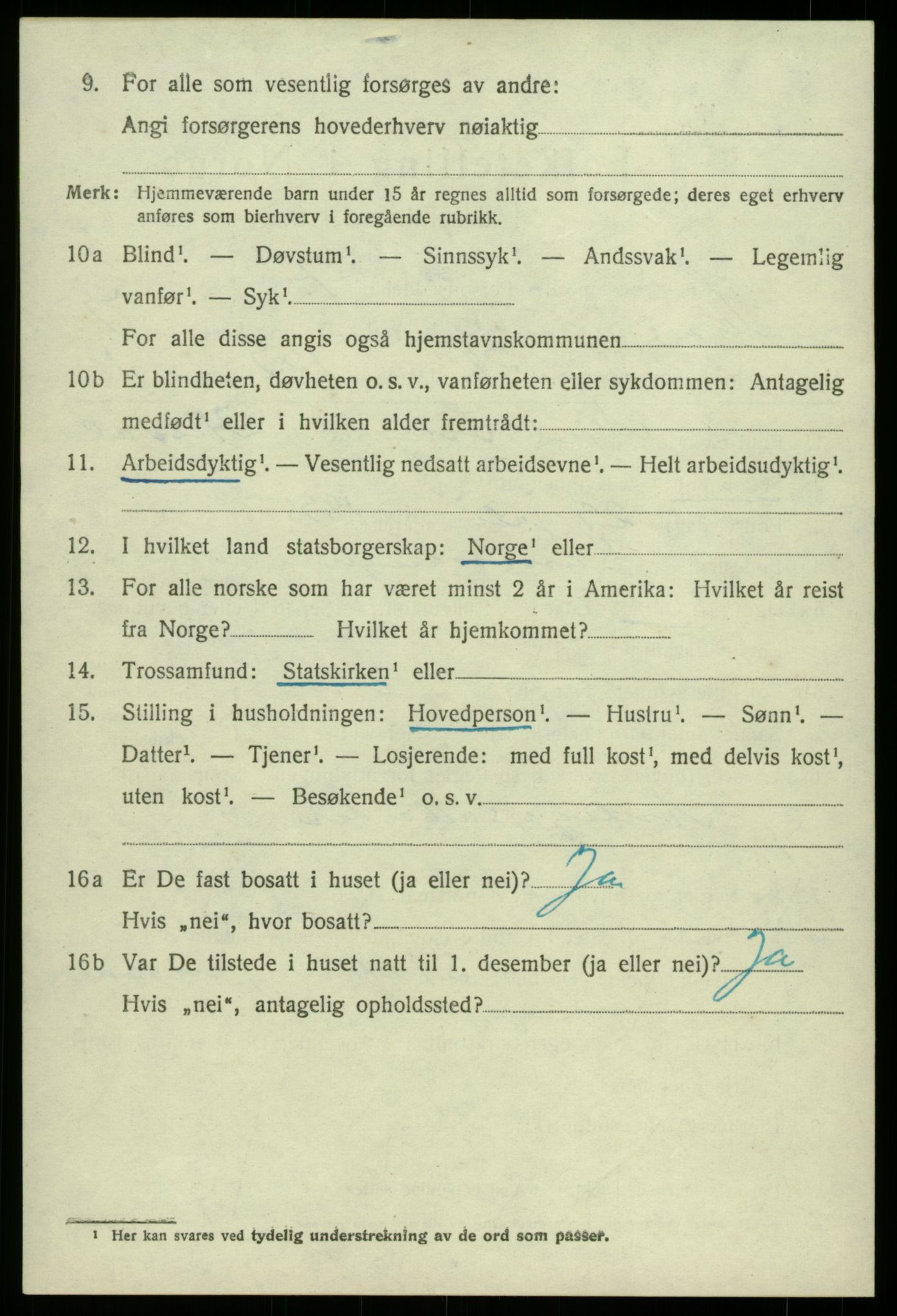 SAB, 1920 census for Samnanger, 1920, p. 3516