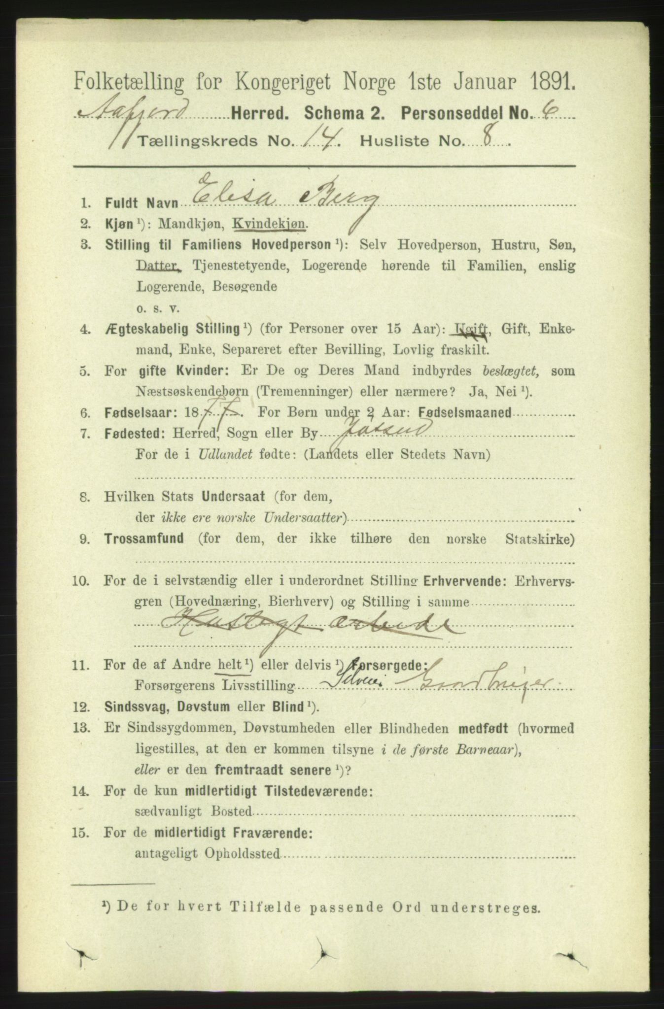 RA, 1891 census for 1630 Åfjord, 1891, p. 4682