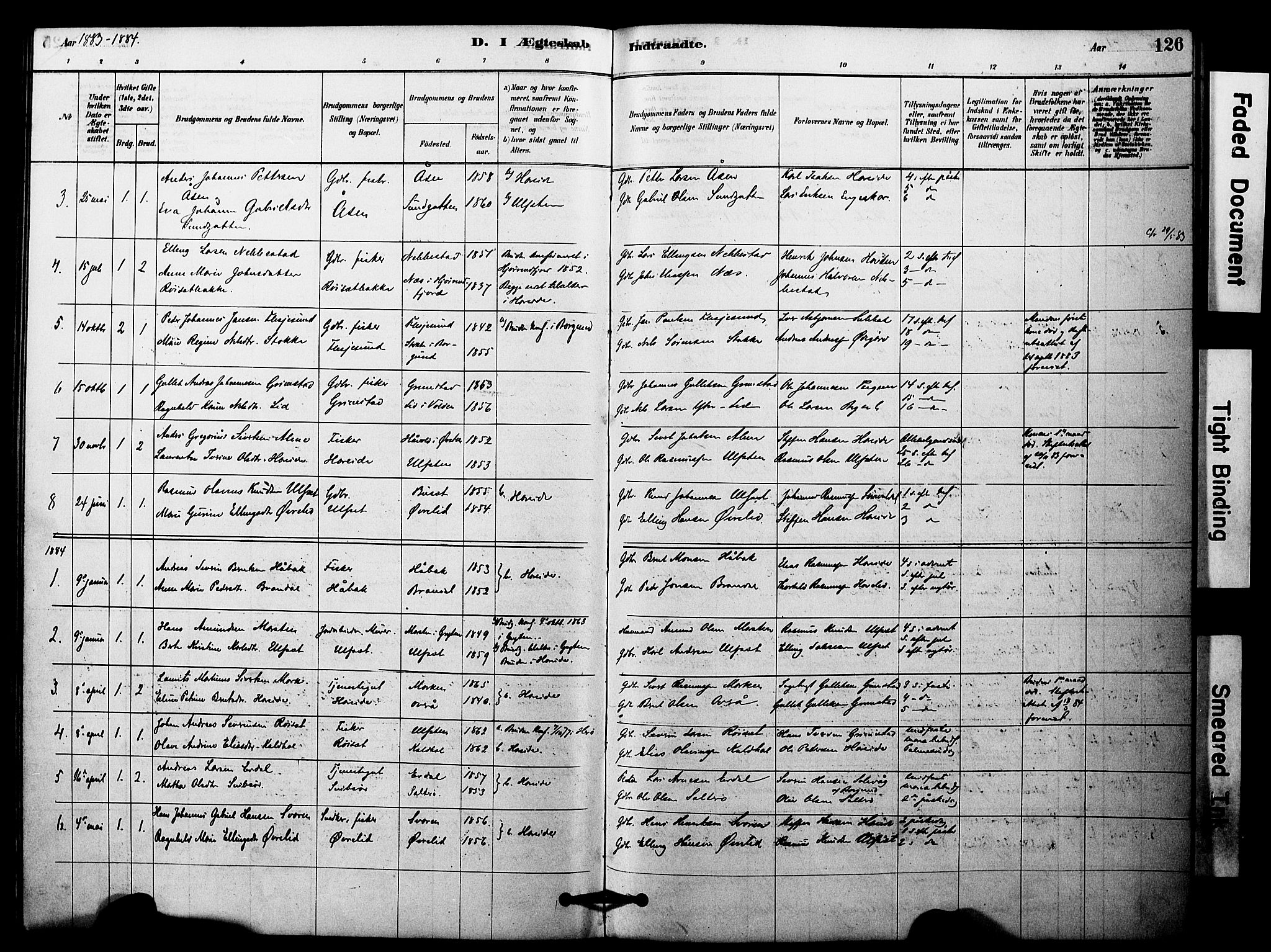 Ministerialprotokoller, klokkerbøker og fødselsregistre - Møre og Romsdal, SAT/A-1454/510/L0122: Parish register (official) no. 510A02, 1878-1897, p. 126