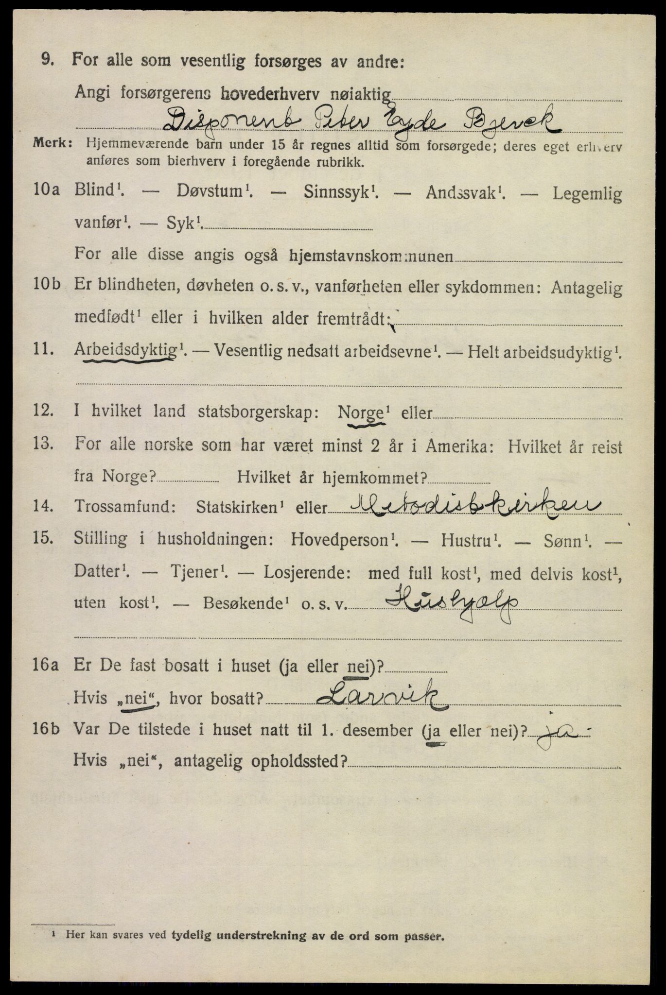 SAKO, 1920 census for Sem, 1920, p. 12986