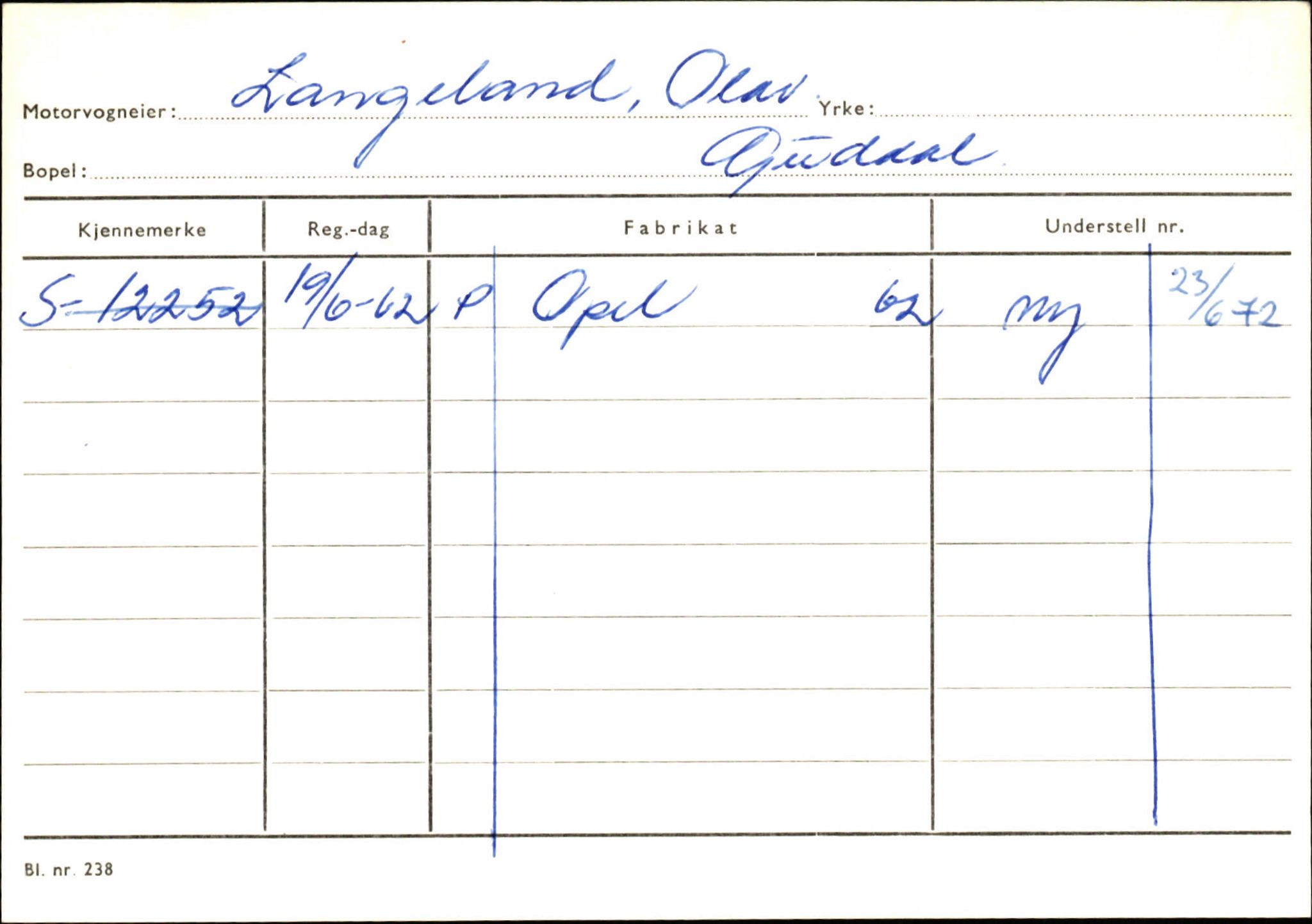 Statens vegvesen, Sogn og Fjordane vegkontor, AV/SAB-A-5301/4/F/L0125: Eigarregister Sogndal V-Å. Aurland A-Å. Fjaler A-N, 1945-1975, p. 2361