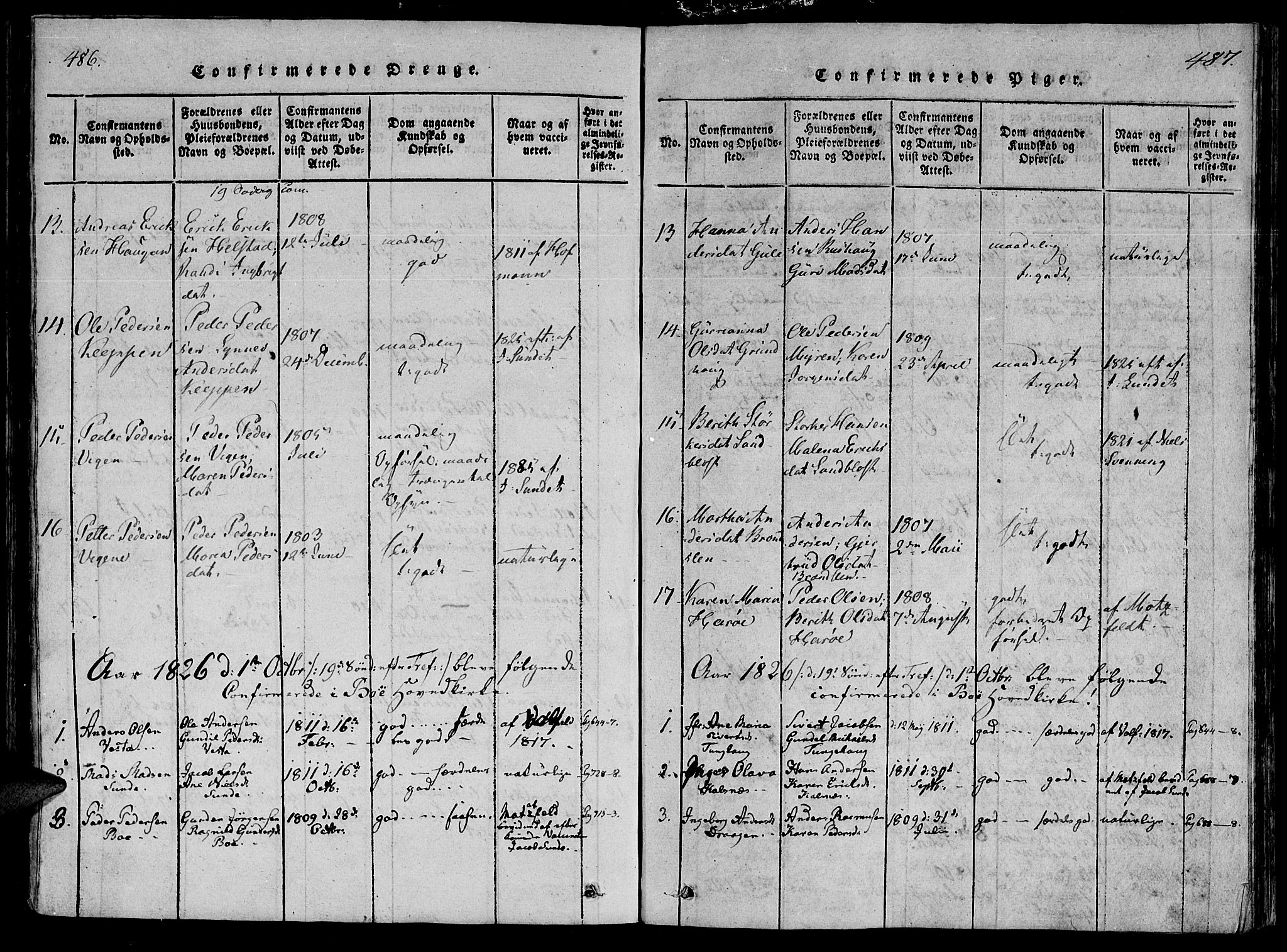 Ministerialprotokoller, klokkerbøker og fødselsregistre - Møre og Romsdal, AV/SAT-A-1454/566/L0763: Parish register (official) no. 566A03 /1, 1817-1829, p. 486-487
