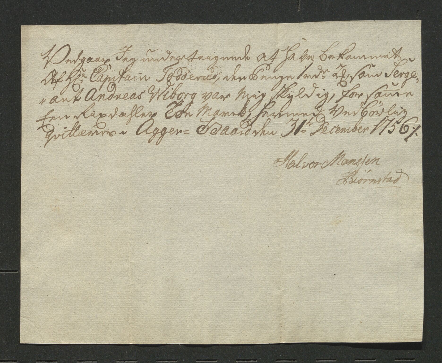 Åker i Vang, Hedmark, og familien Todderud, AV/SAH-ARK-010/J/Jc/L0002: Korrespondanse, 1753-1762, p. 117