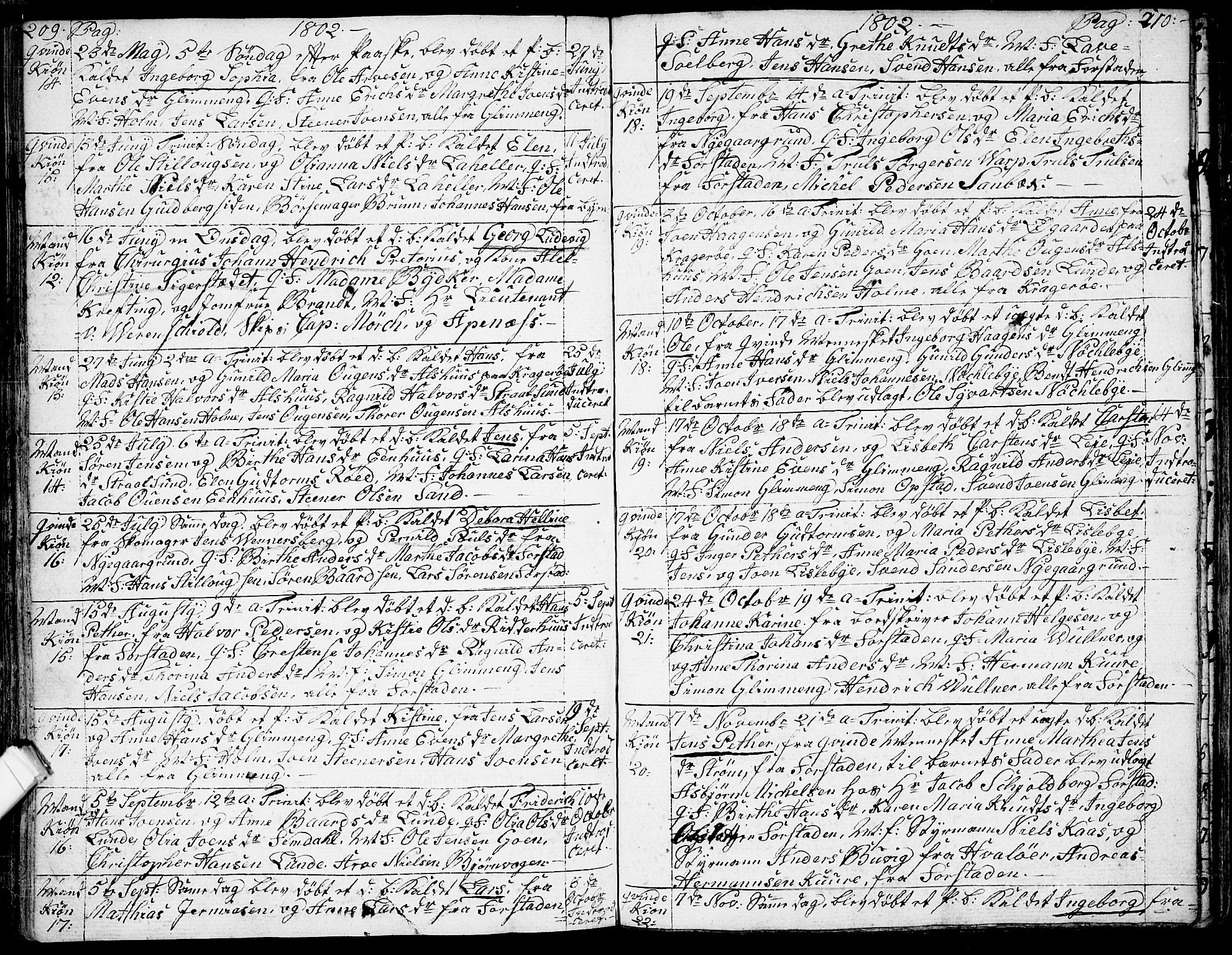 Glemmen prestekontor Kirkebøker, SAO/A-10908/F/Fa/L0002: Parish register (official) no. 2, 1771-1803, p. 209-210