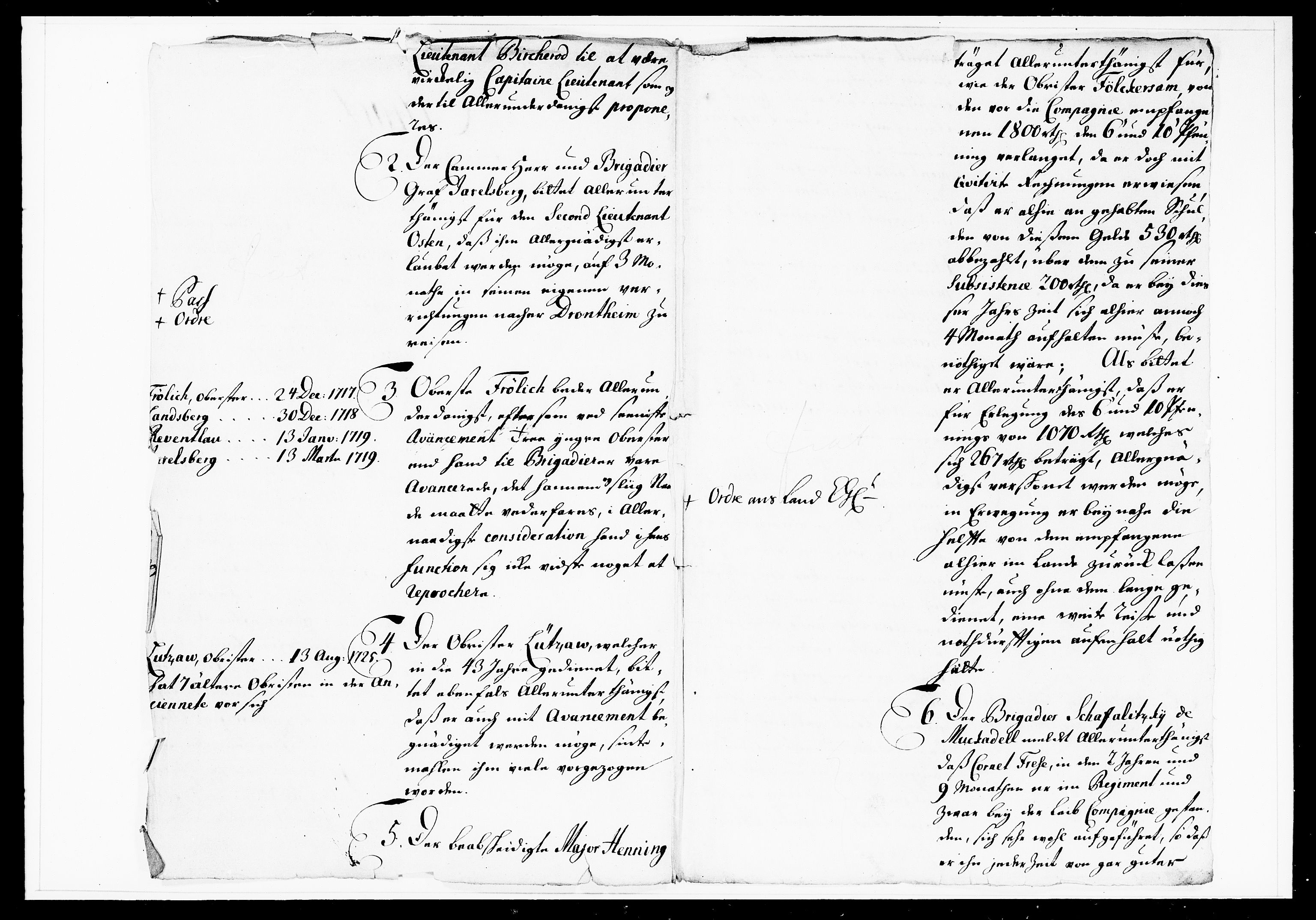 Krigskollegiet, Krigskancelliet, DRA/A-0006/-/1103-1107: Refererede sager, 1732, p. 4