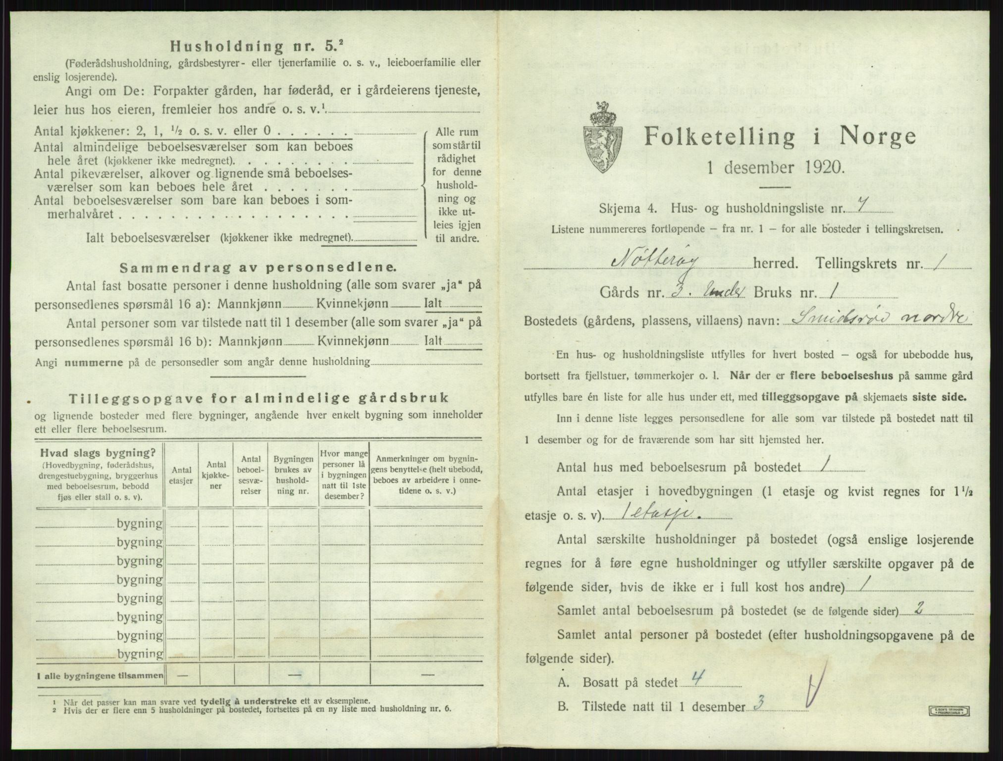 SAKO, 1920 census for Nøtterøy, 1920, p. 80