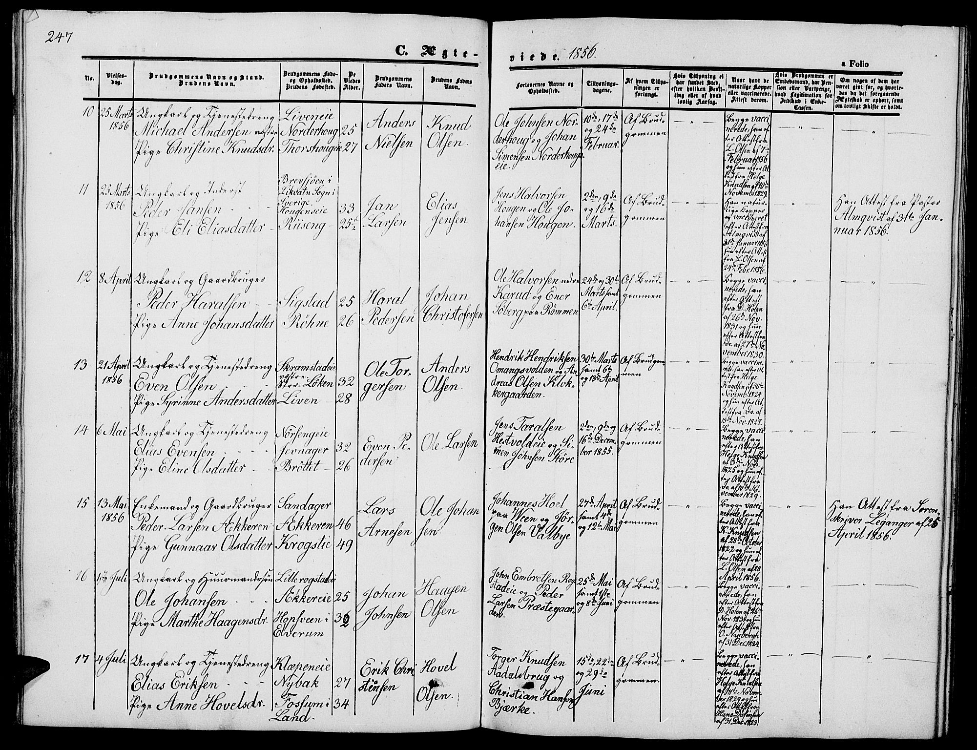 Løten prestekontor, AV/SAH-PREST-022/L/La/L0003: Parish register (copy) no. 3, 1850-1862, p. 247