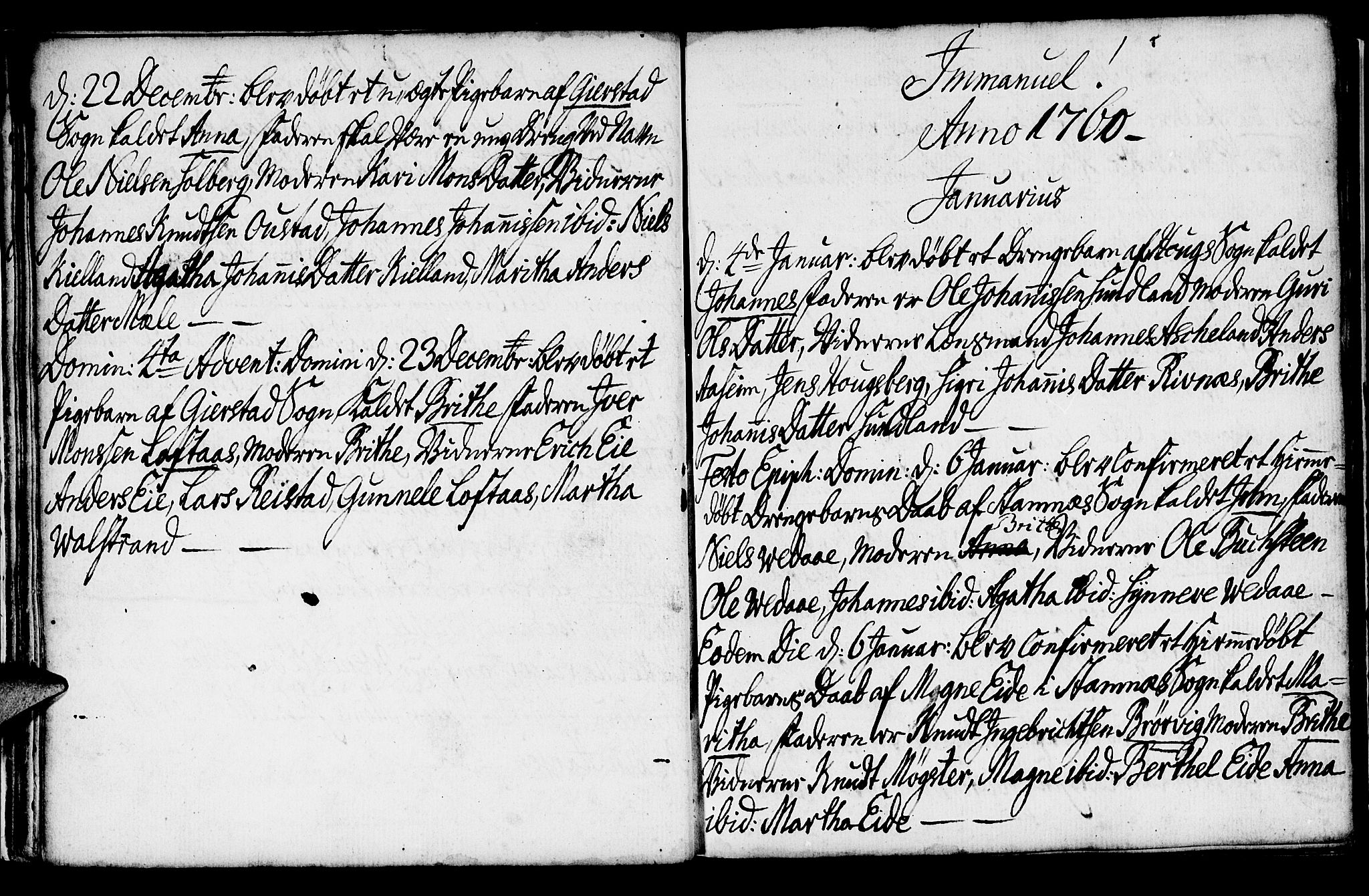 Haus sokneprestembete, AV/SAB-A-75601/H/Haa: Parish register (official) no. A 8, 1754-1769, p. 18