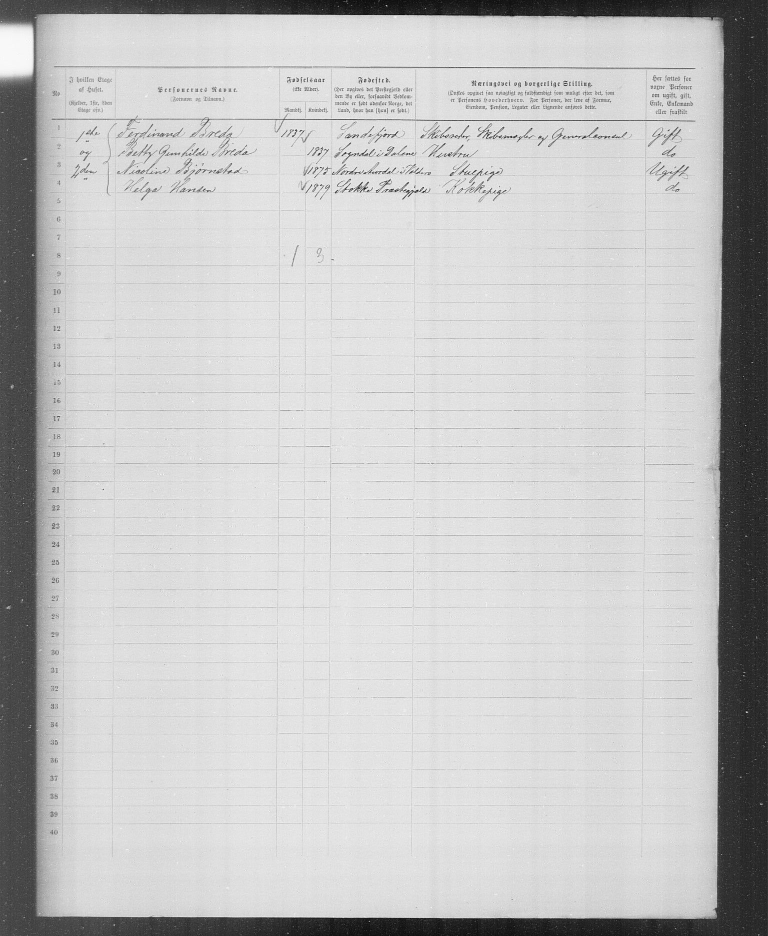 OBA, Municipal Census 1899 for Kristiania, 1899, p. 5856