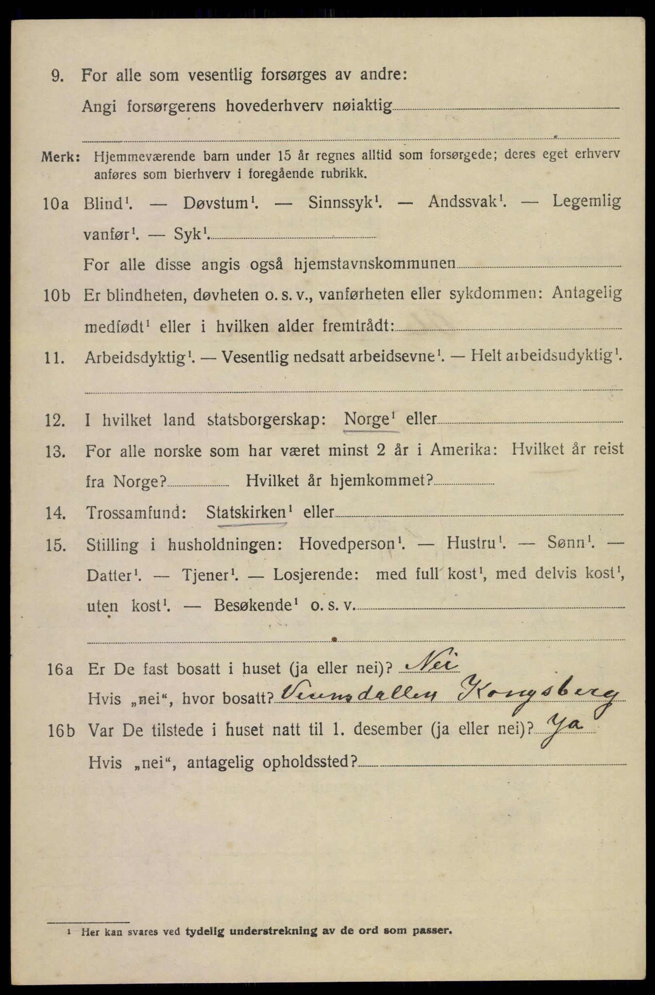 SAKO, 1920 census for Øvre Sandsvær, 1920, p. 3751