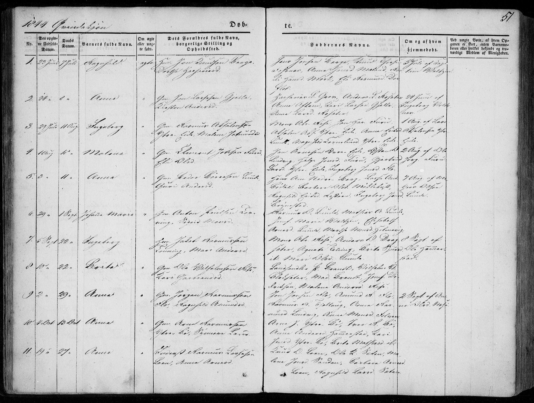 Stryn Sokneprestembete, AV/SAB-A-82501: Parish register (official) no. A 2, 1844-1861, p. 51