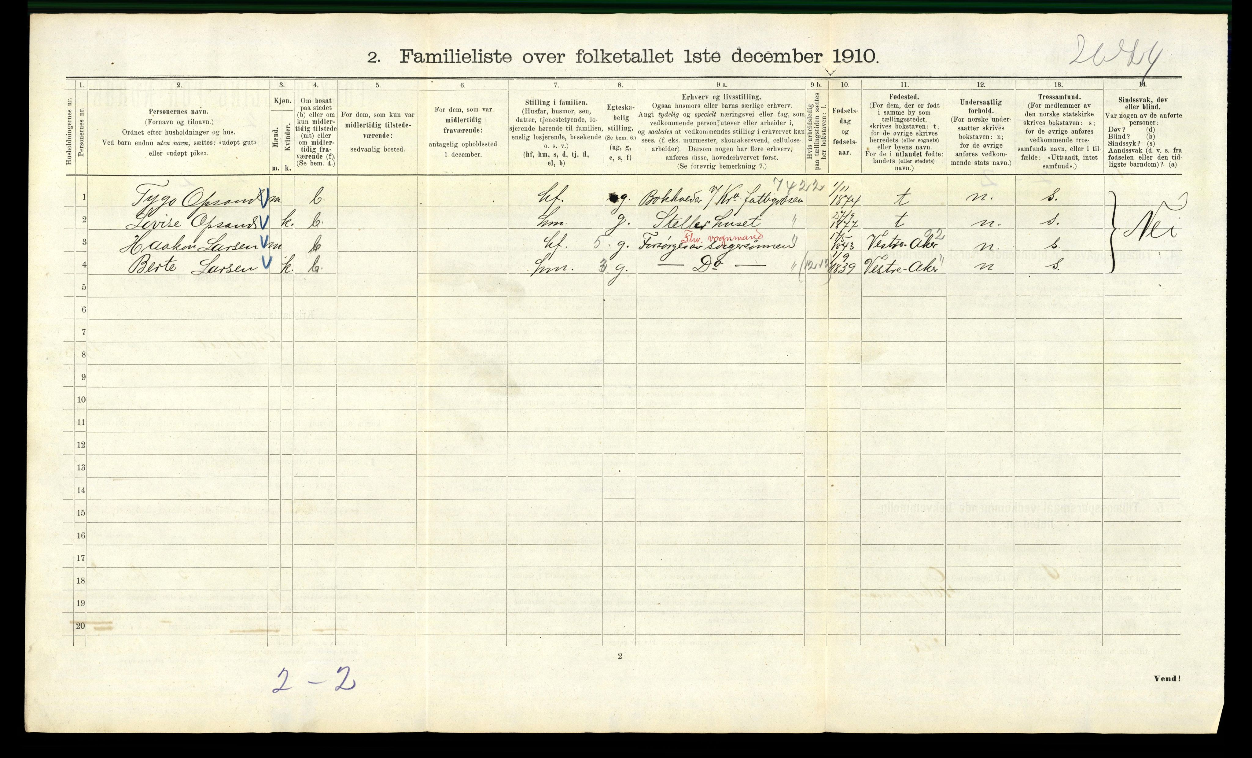 RA, 1910 census for Kristiania, 1910, p. 98636