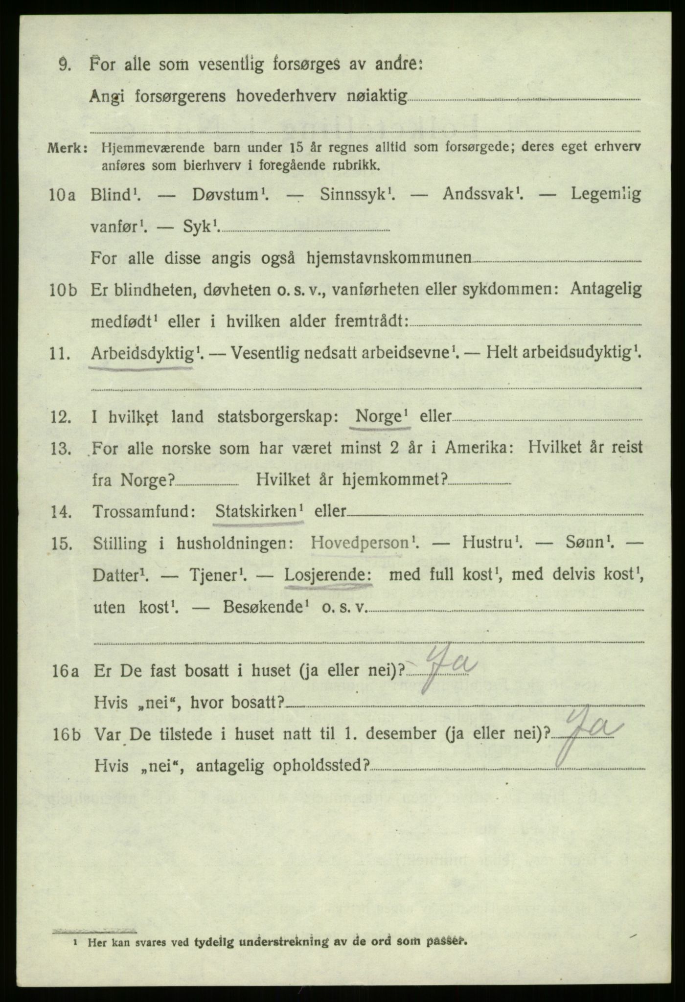 SAB, 1920 census for Gaular, 1920, p. 6671