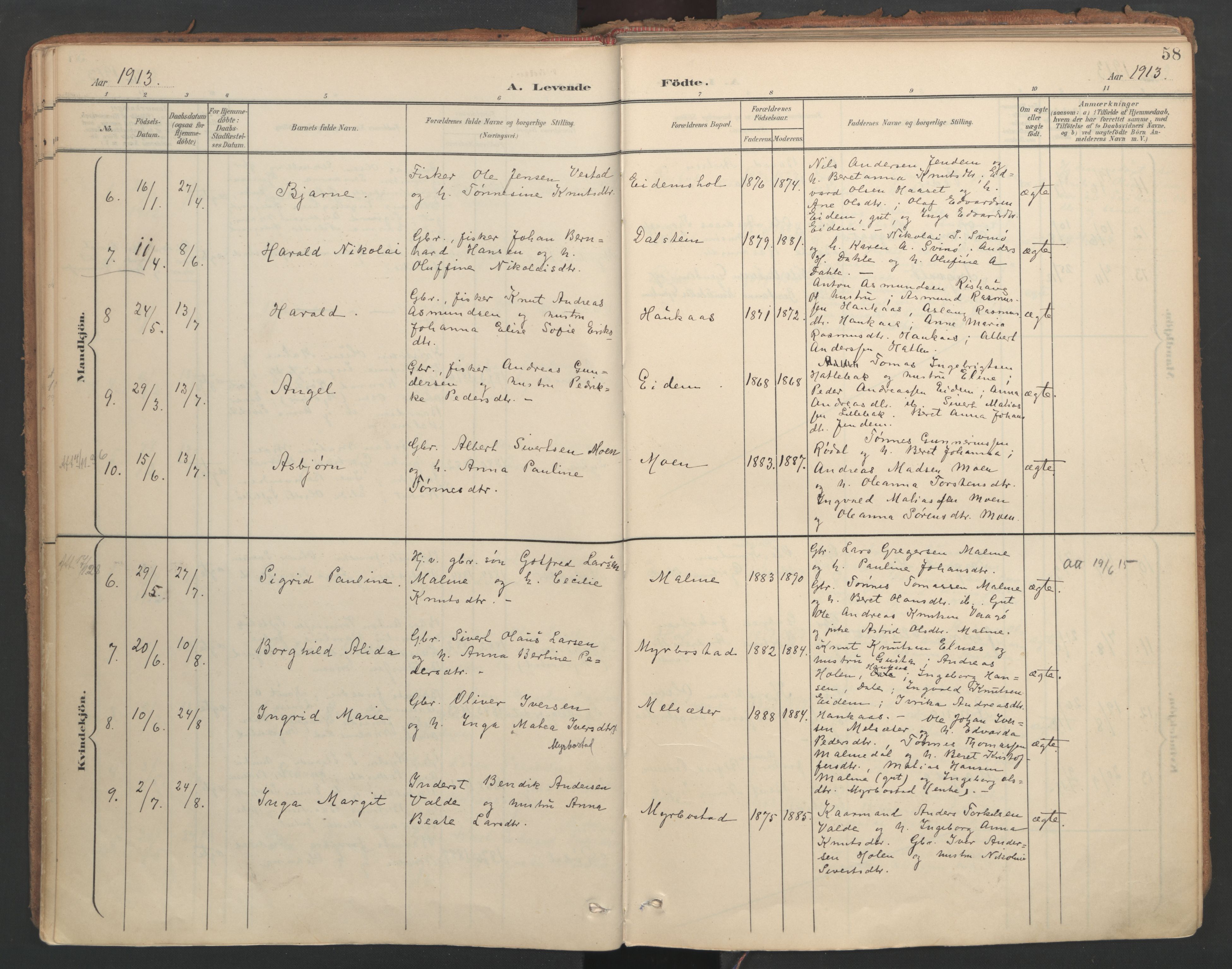 Ministerialprotokoller, klokkerbøker og fødselsregistre - Møre og Romsdal, AV/SAT-A-1454/564/L0741: Parish register (official) no. 564A02, 1900-1976, p. 58