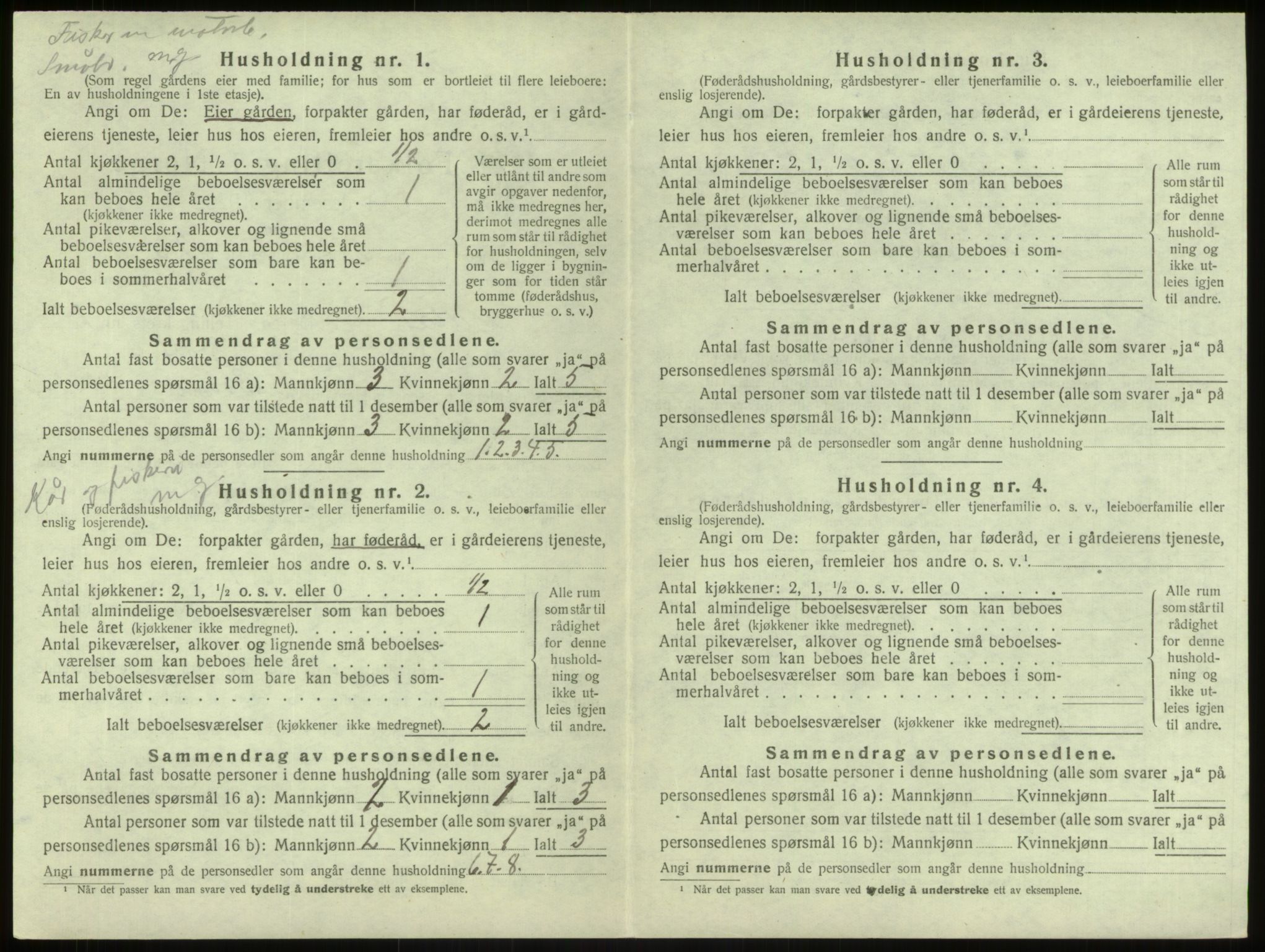 SAB, 1920 census for Herdla, 1920, p. 274