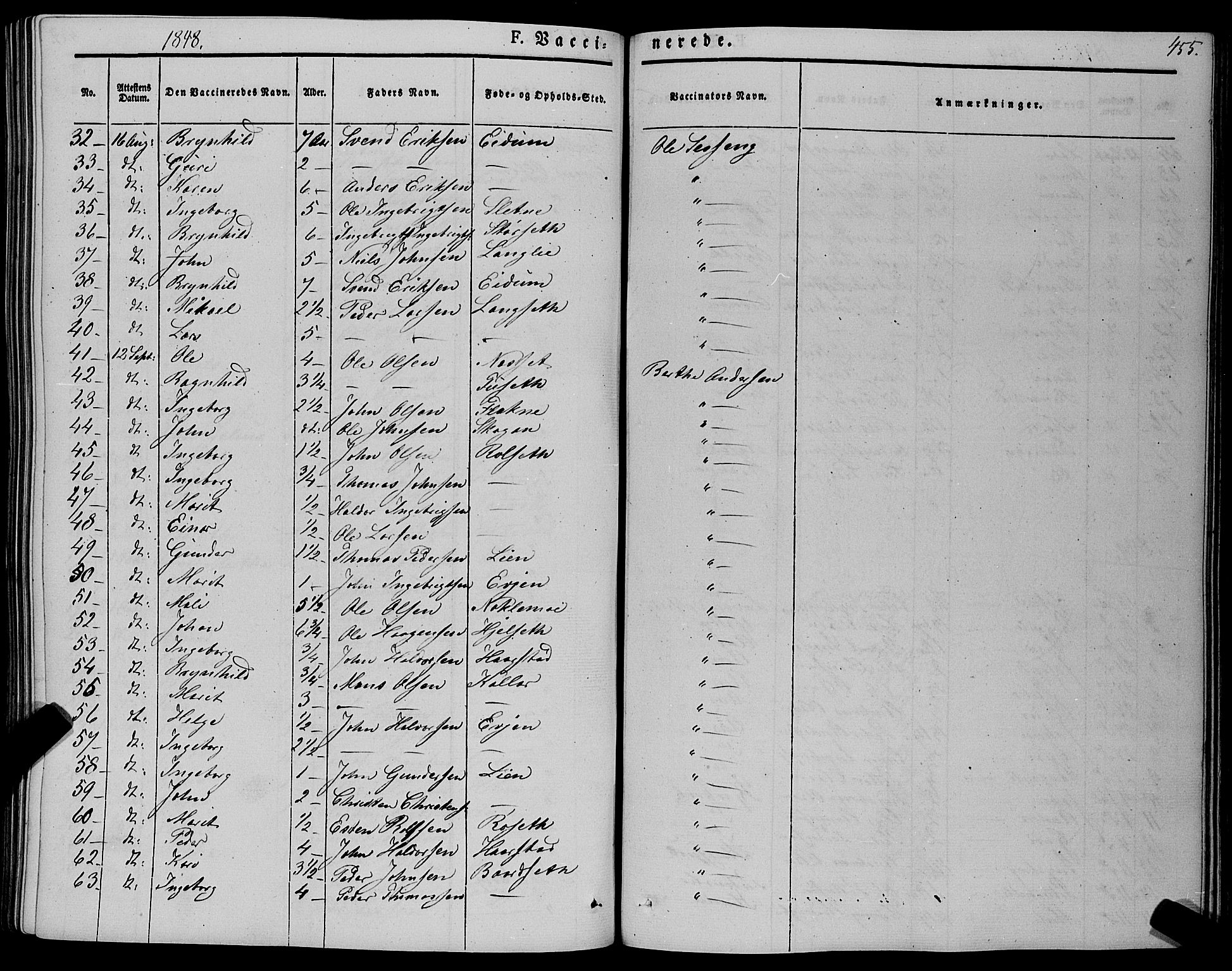 Ministerialprotokoller, klokkerbøker og fødselsregistre - Sør-Trøndelag, SAT/A-1456/695/L1145: Parish register (official) no. 695A06 /1, 1843-1859, p. 455
