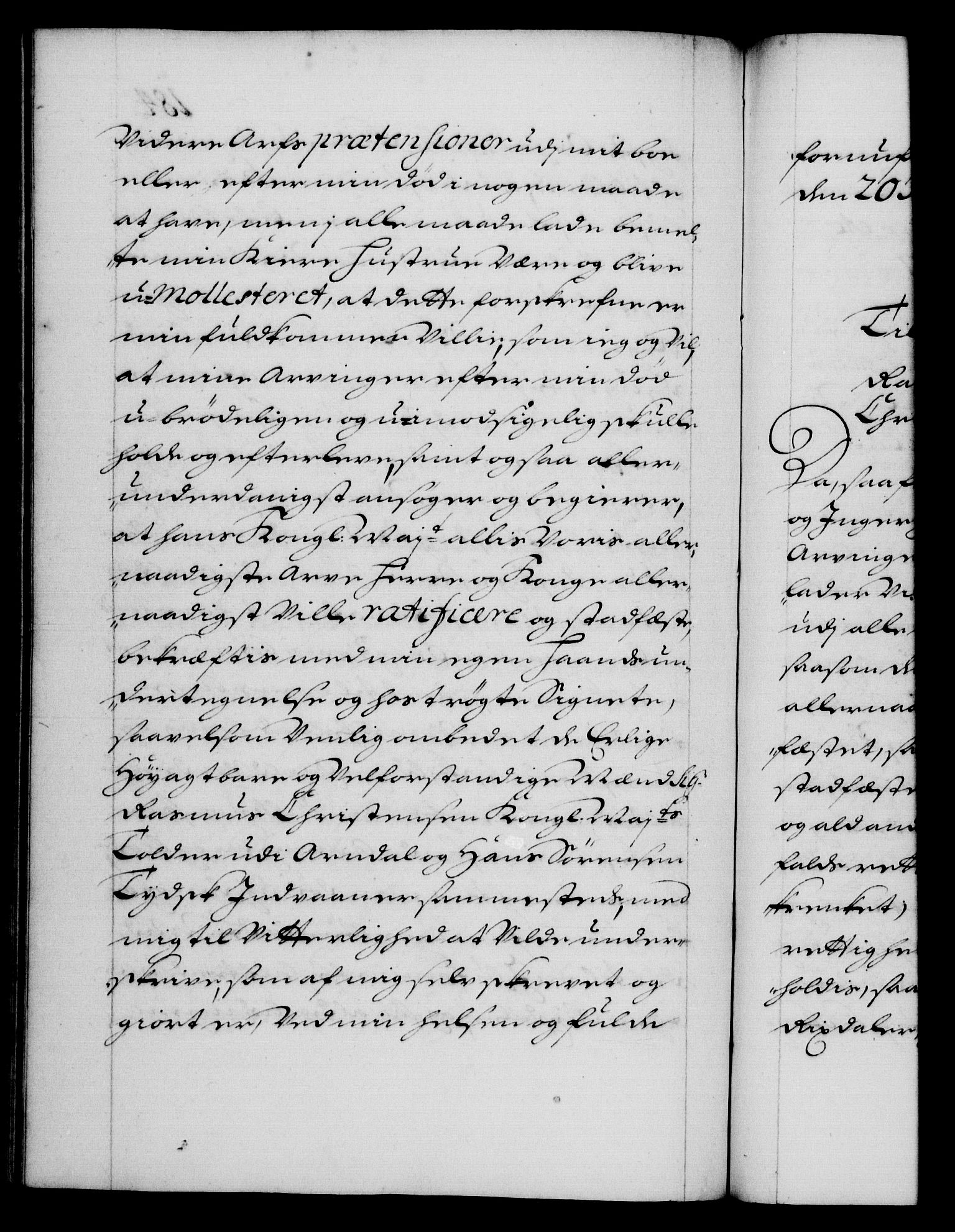 Danske Kanselli 1572-1799, RA/EA-3023/F/Fc/Fca/Fcaa/L0018: Norske registre, 1699-1703, p. 184b