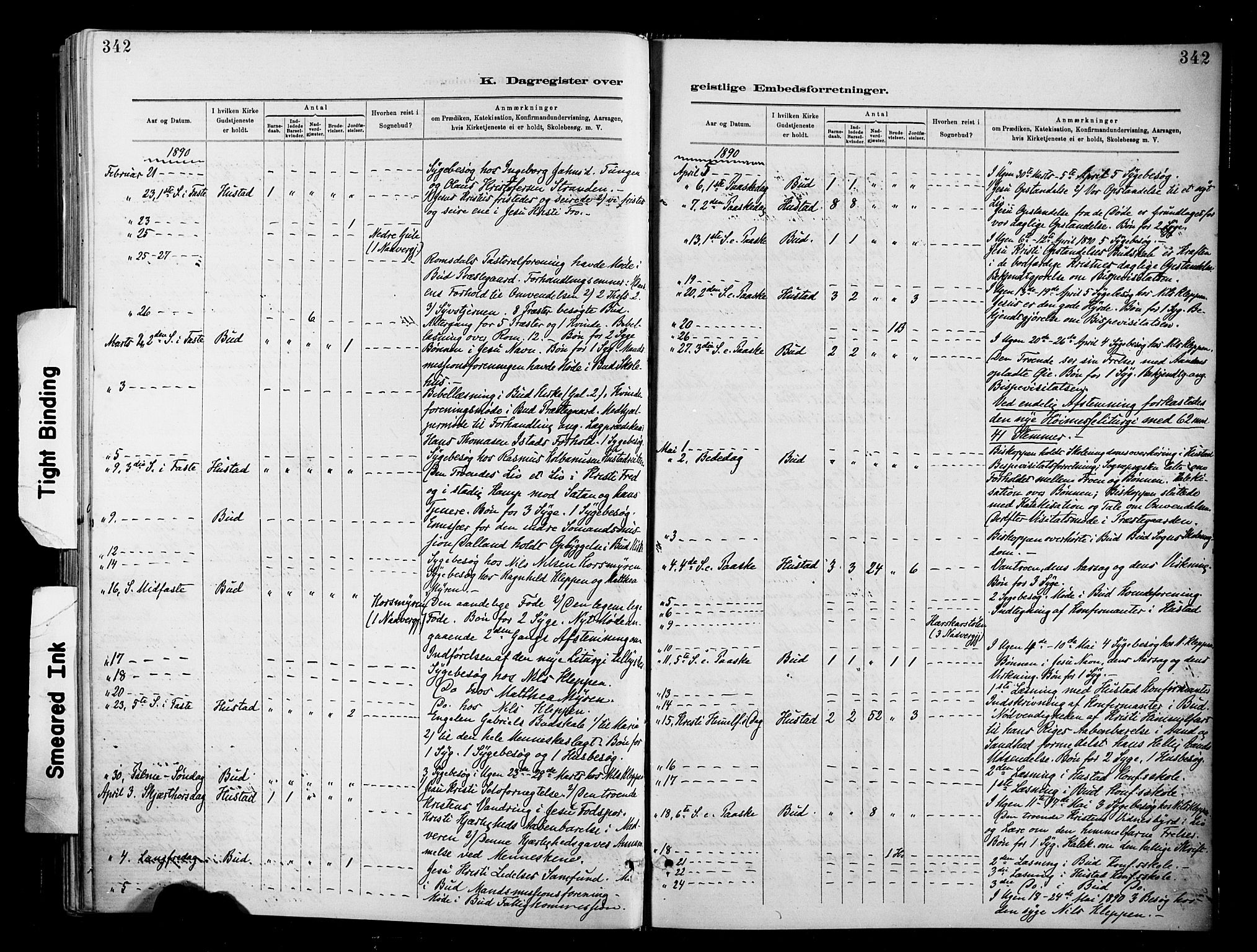 Ministerialprotokoller, klokkerbøker og fødselsregistre - Møre og Romsdal, AV/SAT-A-1454/566/L0769: Parish register (official) no. 566A08, 1881-1903, p. 342