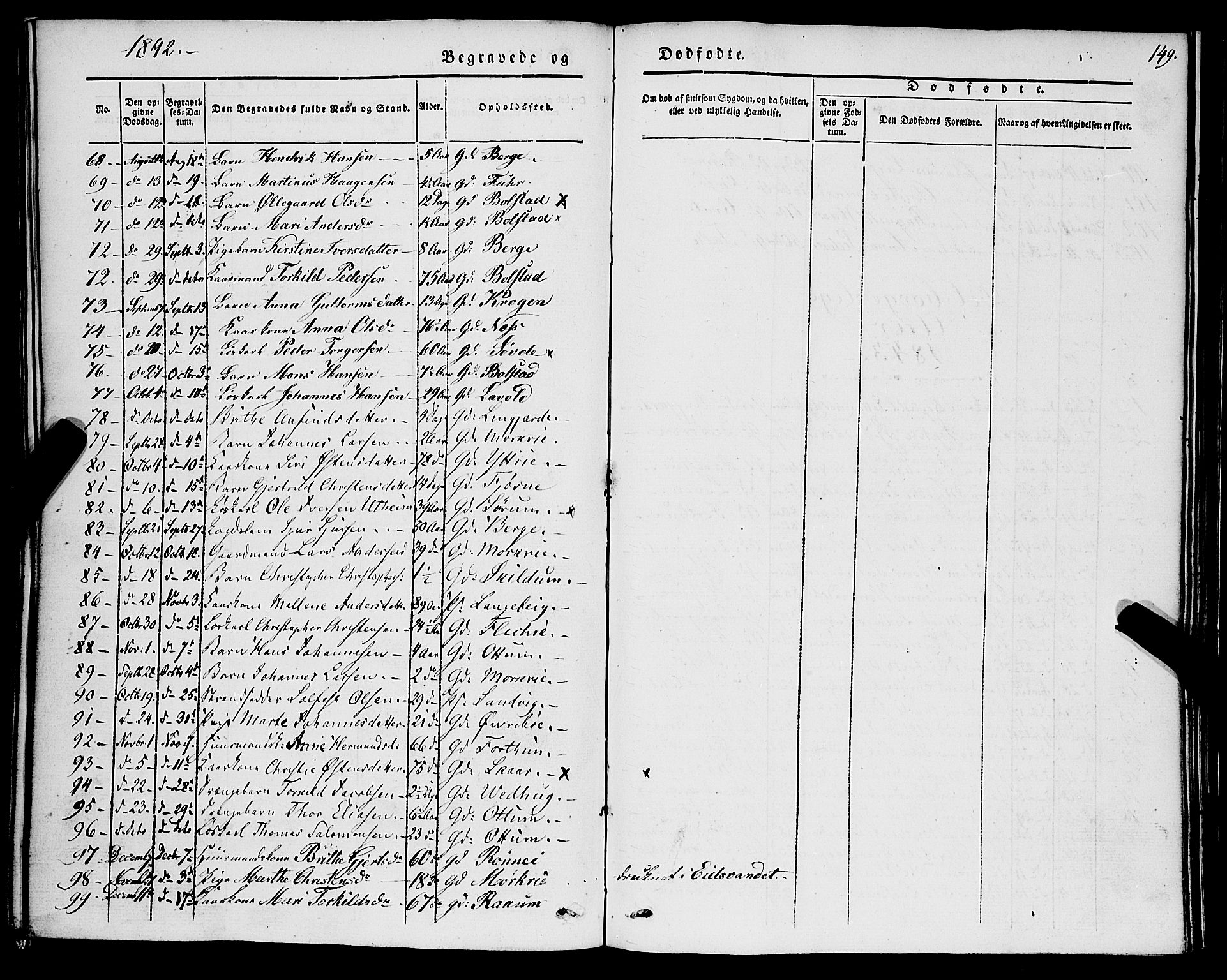 Luster sokneprestembete, AV/SAB-A-81101/H/Haa/Haaa/L0006: Parish register (official) no. A 6, 1840-1848, p. 149