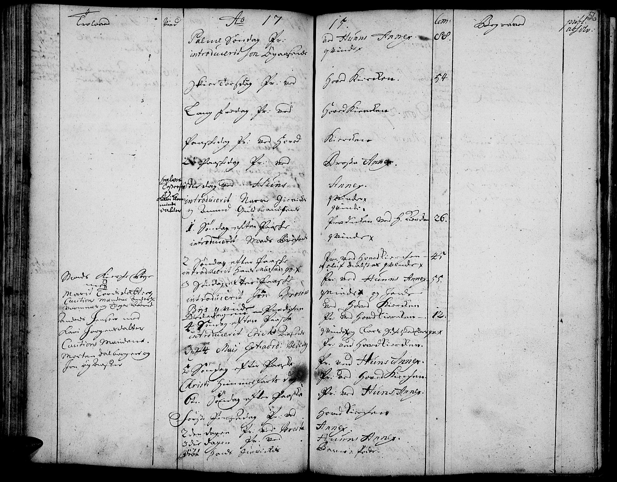 Vardal prestekontor, SAH/PREST-100/H/Ha/Haa/L0001: Parish register (official) no. 1, 1706-1748, p. 56