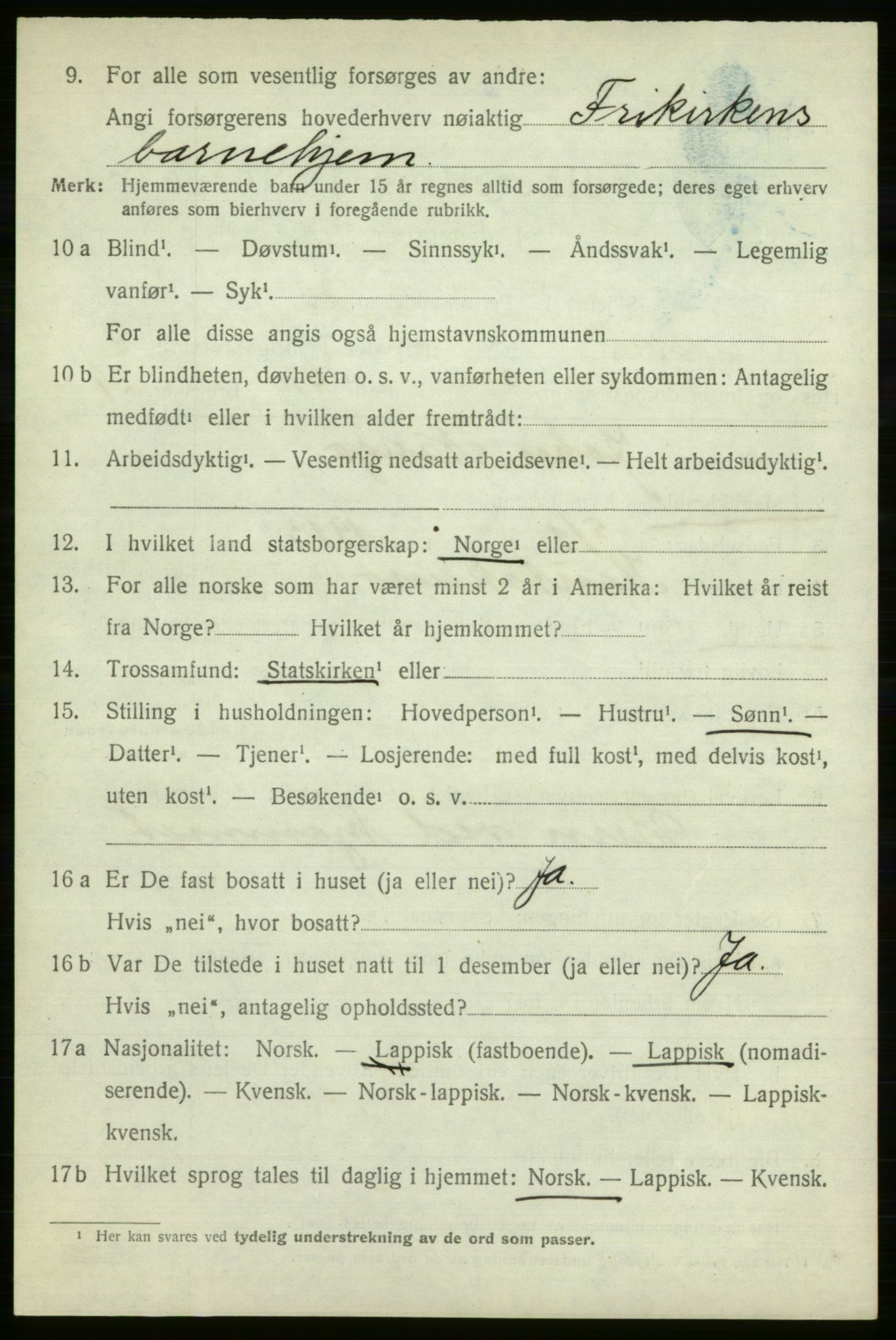 SATØ, 1920 census for Talvik, 1920, p. 5373