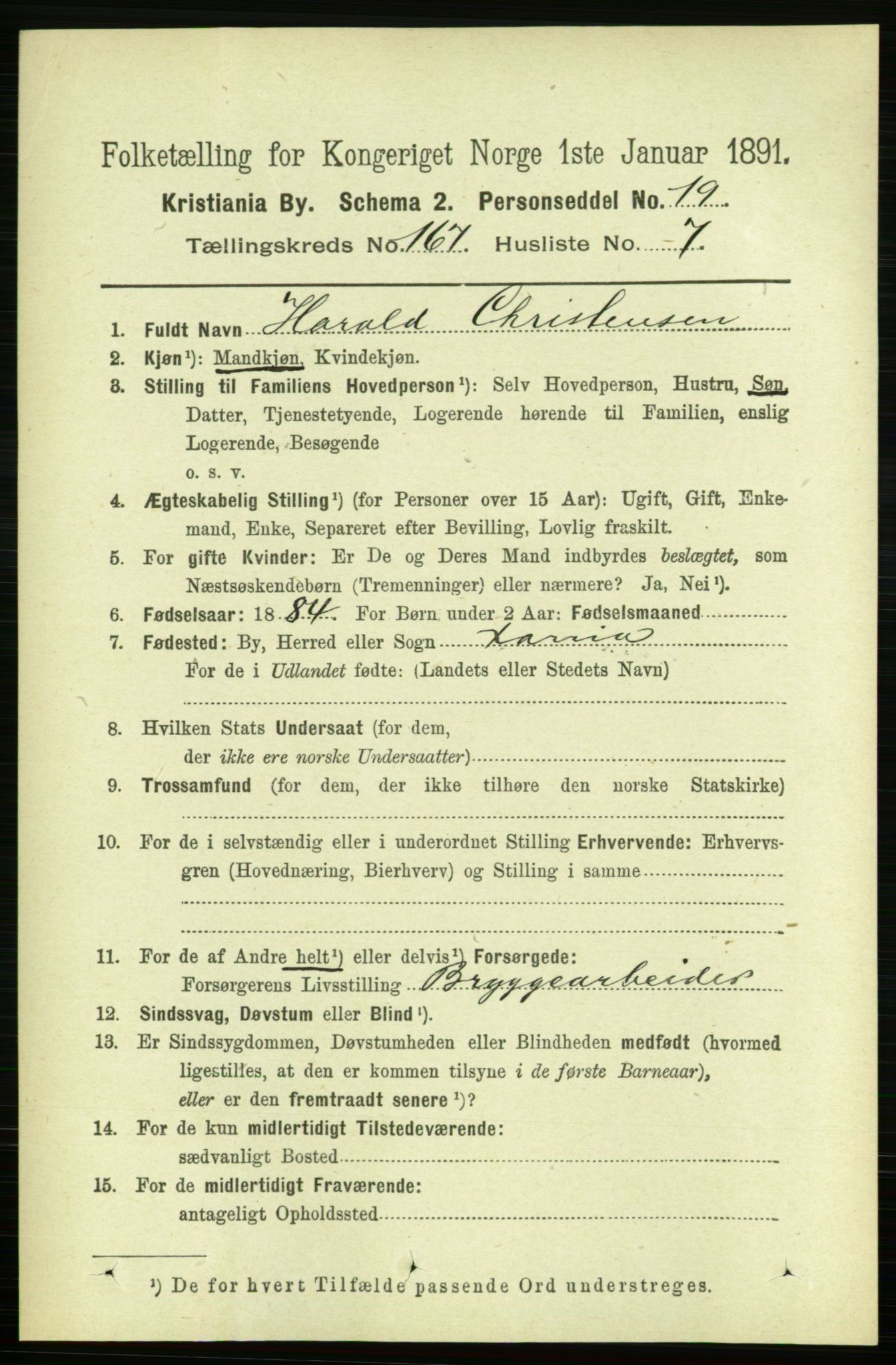 RA, 1891 census for 0301 Kristiania, 1891, p. 97474