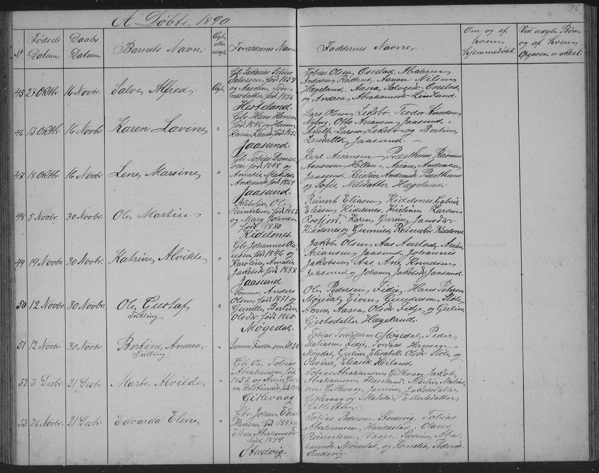 Sør-Audnedal sokneprestkontor, SAK/1111-0039/F/Fb/Fba/L0003: Parish register (copy) no. B 3, 1879-1893, p. 76