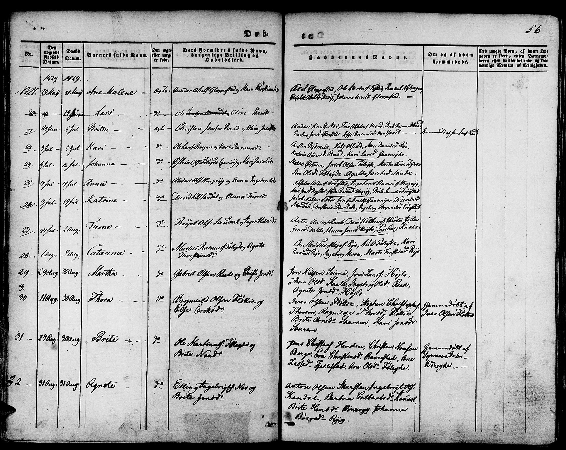 Gloppen sokneprestembete, SAB/A-80101/H/Haa/Haaa/L0007: Parish register (official) no. A 7, 1827-1837, p. 56