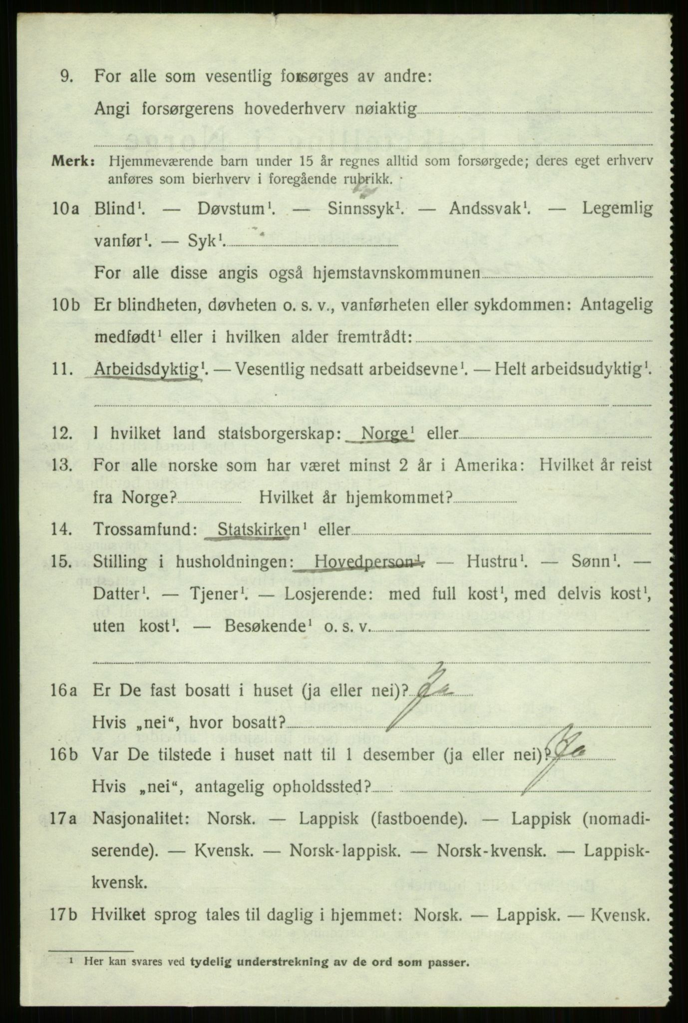 SATØ, 1920 census for Trondenes, 1920, p. 17191