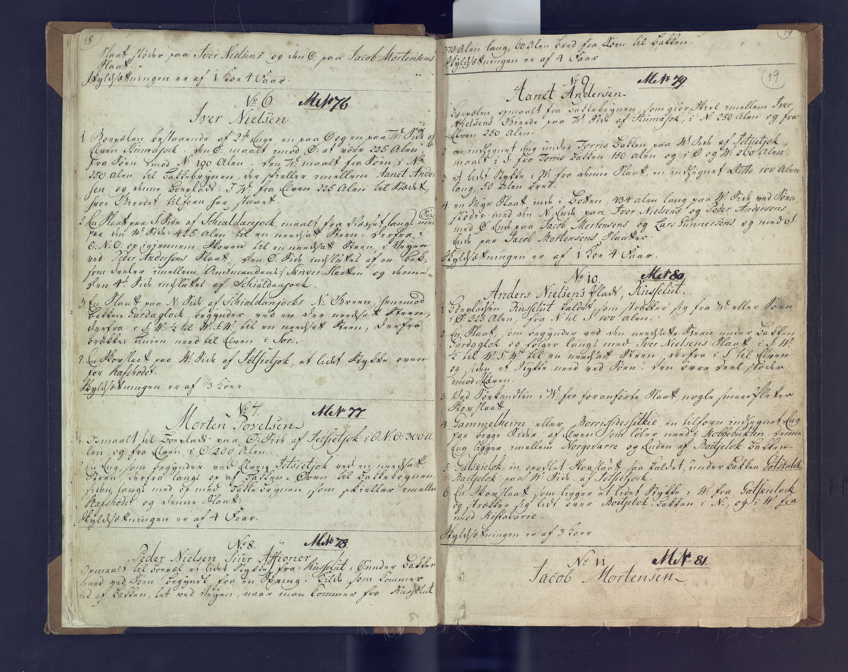 Fylkesmannen i Finnmark, SATØ/S-1120/1Coa/L2882: Landmålerprotokoll (i nærmagasinet/skannet), 1776-1845, p. 13