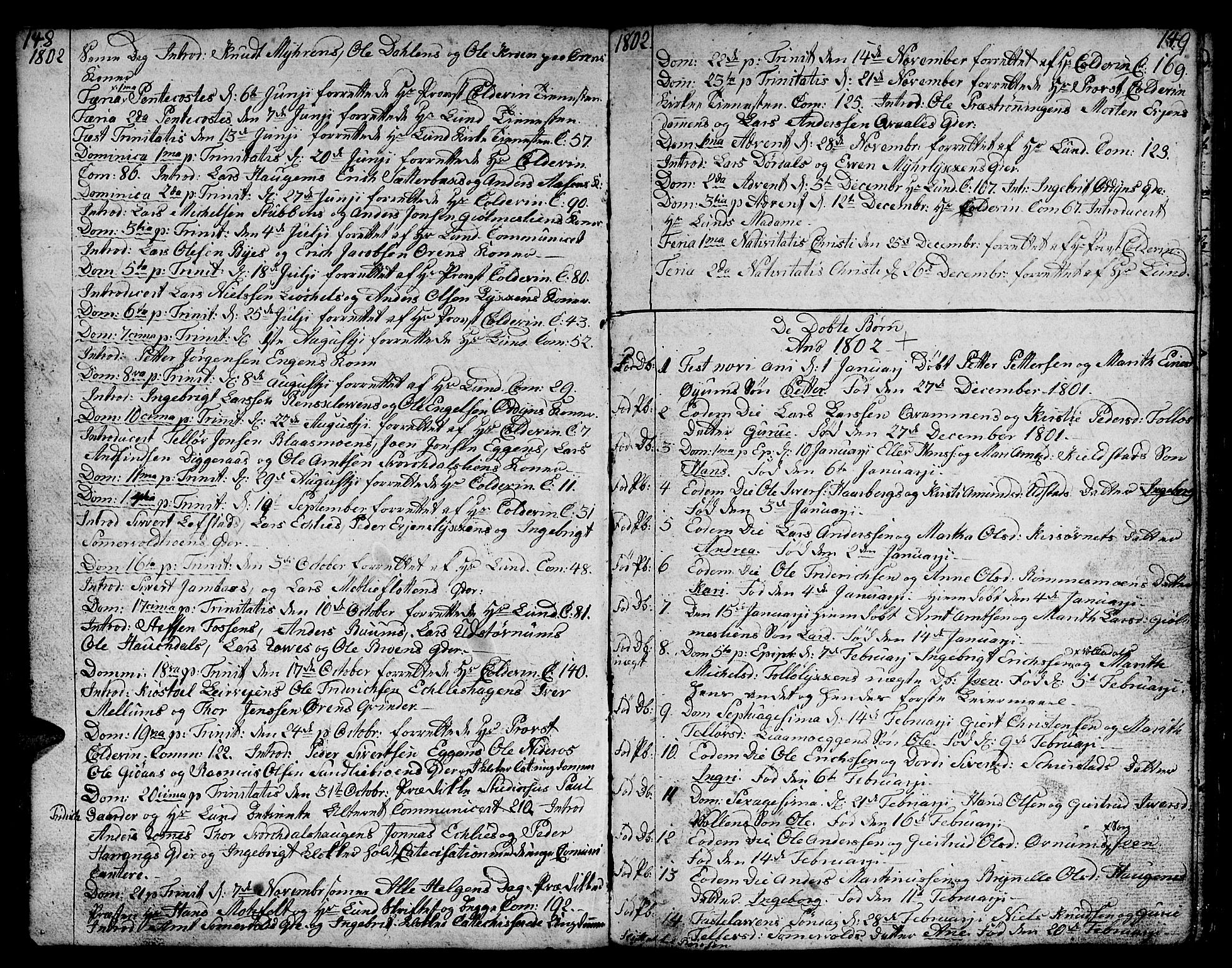 Ministerialprotokoller, klokkerbøker og fødselsregistre - Sør-Trøndelag, SAT/A-1456/668/L0815: Parish register (copy) no. 668C04, 1791-1815, p. 148-149