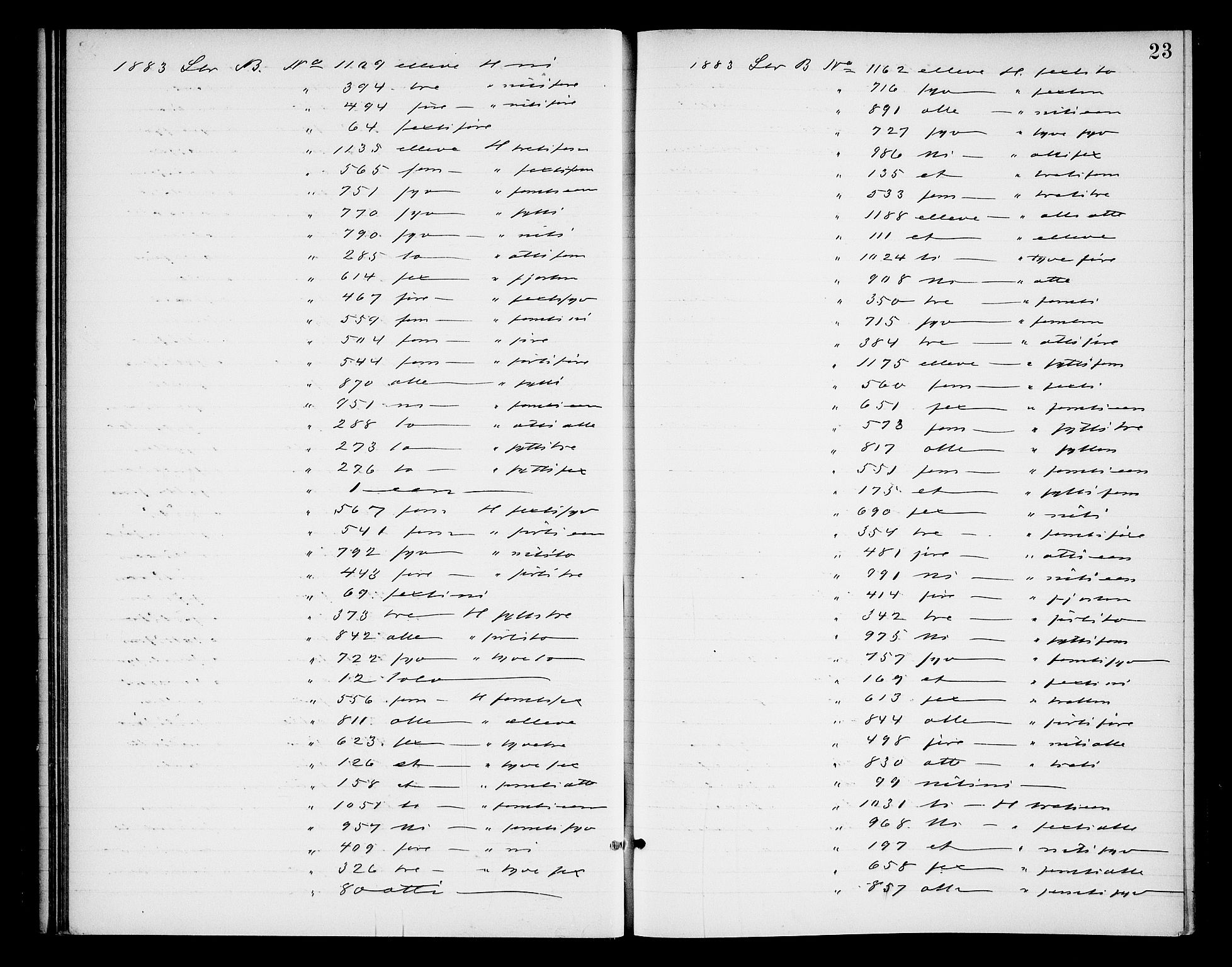 Oslo byfogd avd. I, AV/SAO-A-10220/L/Lb/Lba/L0005: Notarialprotokoll, rekke I, 1885-1888, p. 22b-23a
