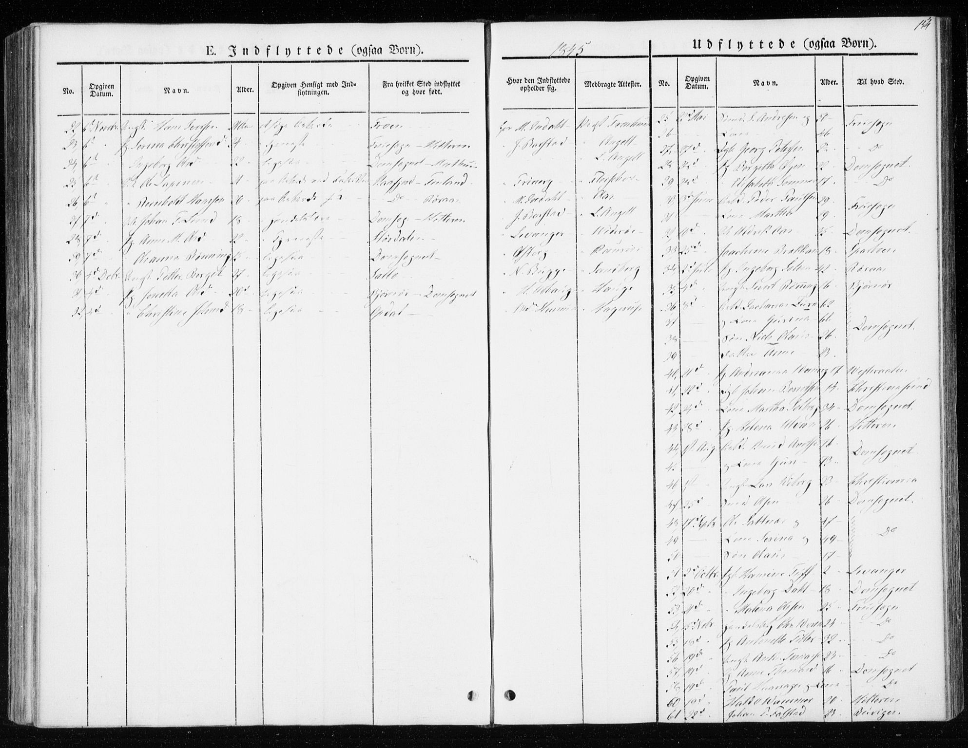 Ministerialprotokoller, klokkerbøker og fødselsregistre - Sør-Trøndelag, SAT/A-1456/604/L0183: Parish register (official) no. 604A04, 1841-1850, p. 154