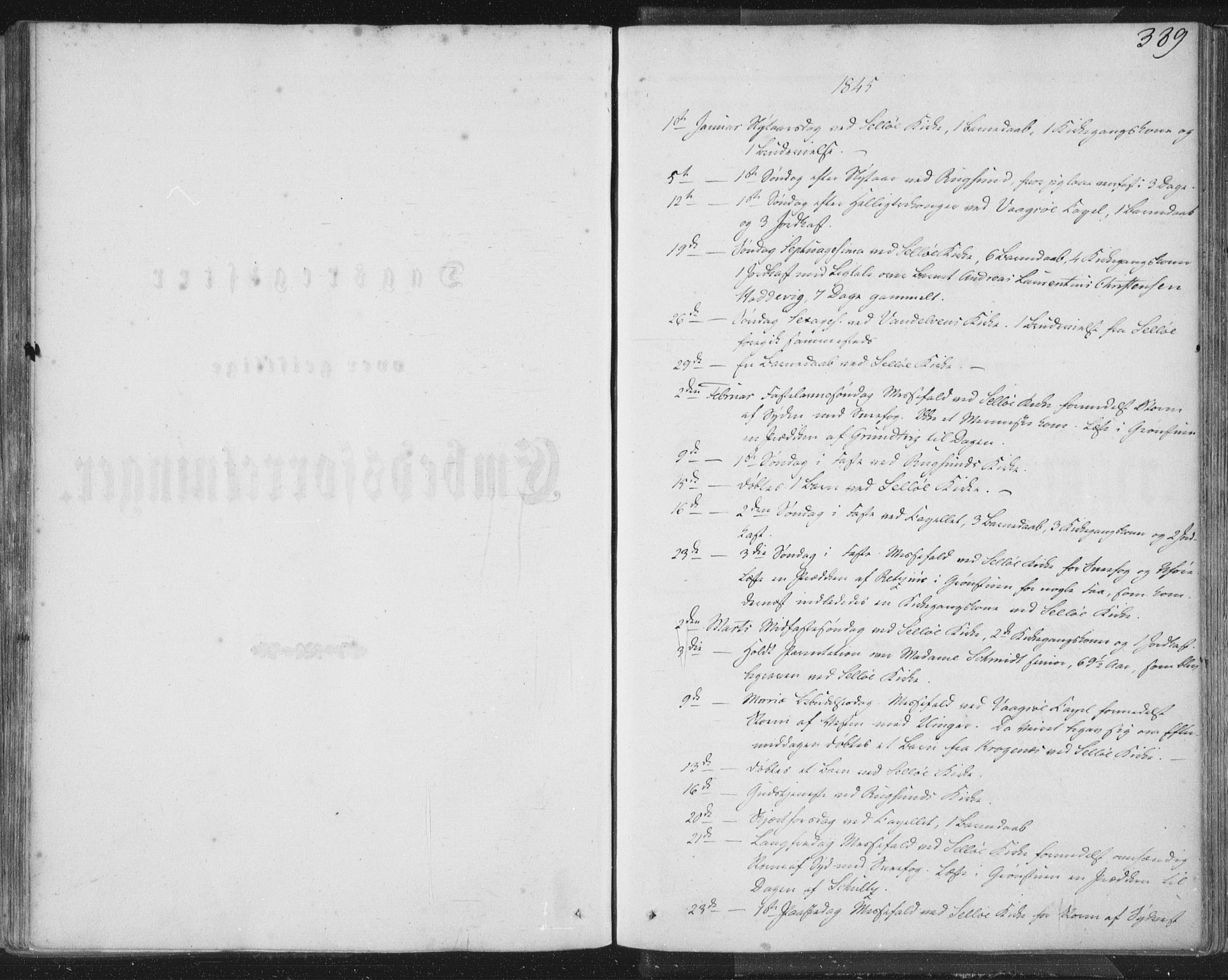 Selje sokneprestembete, AV/SAB-A-99938/H/Ha/Haa/Haaa: Parish register (official) no. A 10, 1844-1858, p. 389