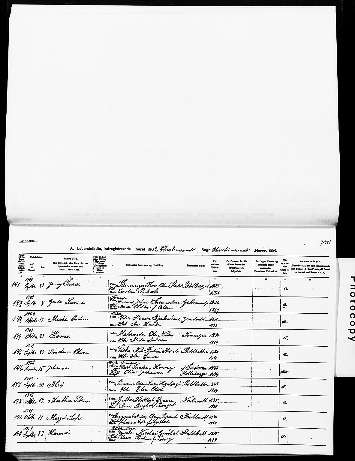 Ministerialprotokoller, klokkerbøker og fødselsregistre - Møre og Romsdal, AV/SAT-A-1454/572/L0858: Parish register (official) no. 572D02, 1903-1912