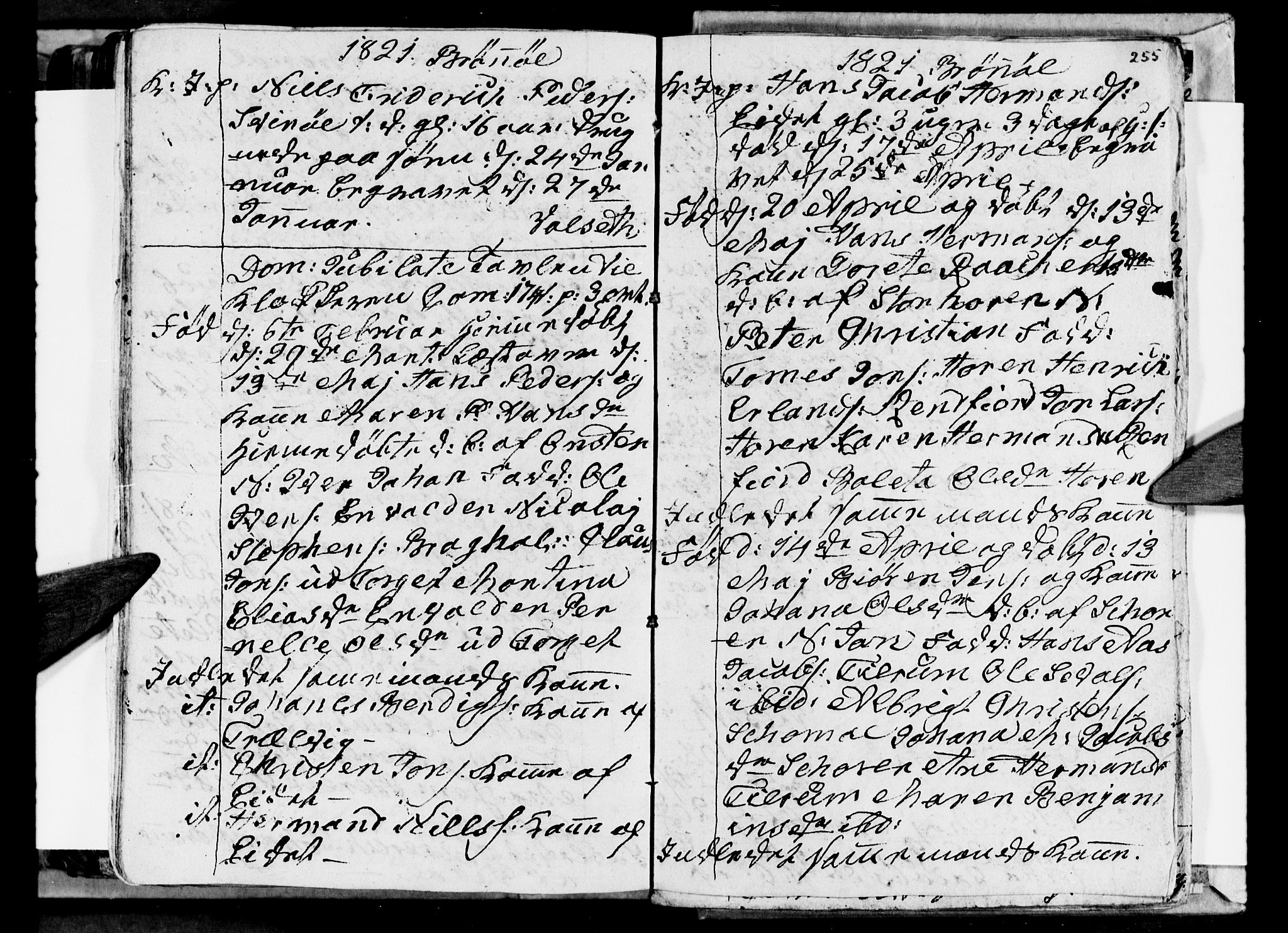 Ministerialprotokoller, klokkerbøker og fødselsregistre - Nordland, AV/SAT-A-1459/813/L0209: Parish register (copy) no. 813C01, 1803-1821, p. 255