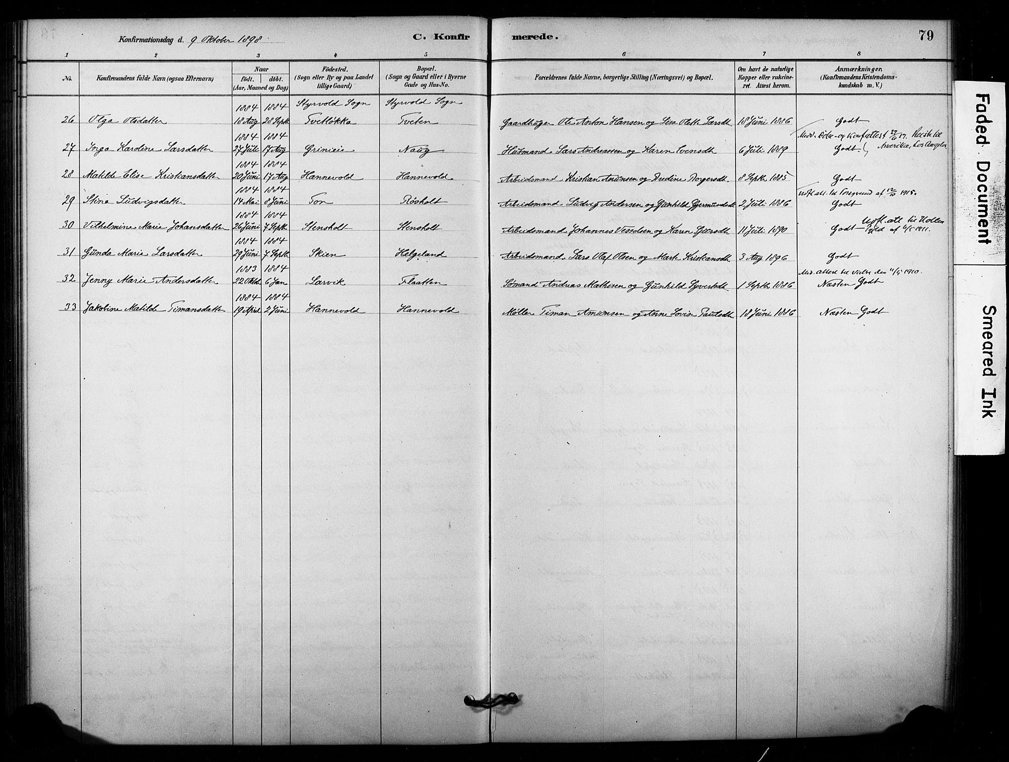 Lardal kirkebøker, SAKO/A-350/F/Fd/L0001: Parish register (official) no. IV 1, 1881-1907, p. 79