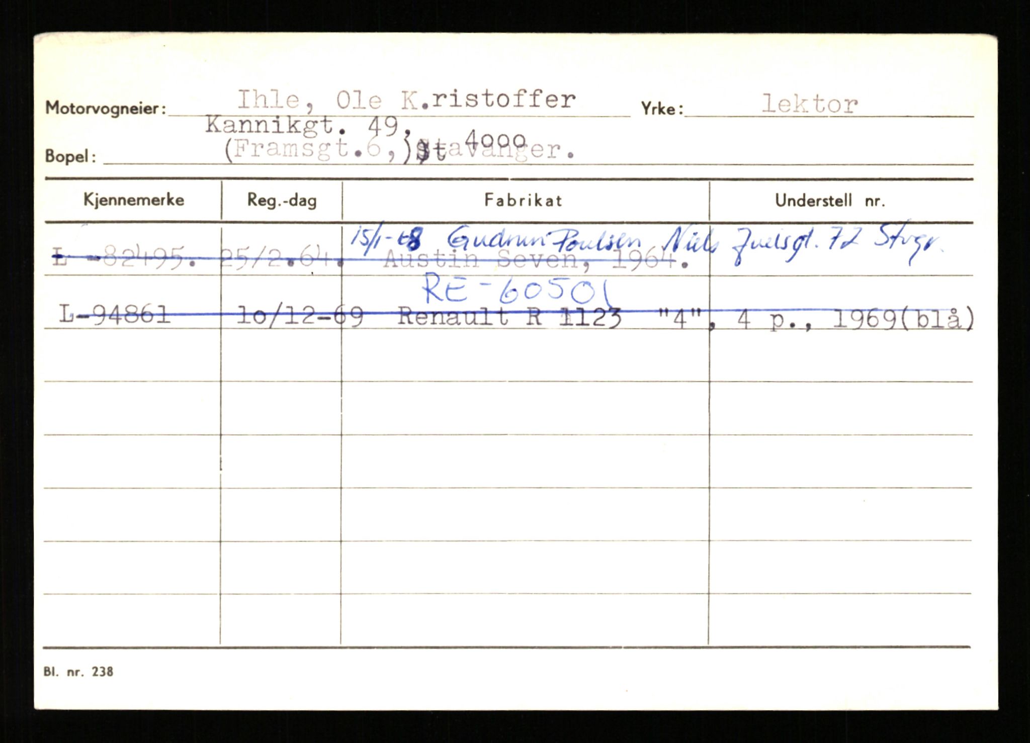 Stavanger trafikkstasjon, SAST/A-101942/0/H/L0017: Høymark - Isaksen, 1930-1971, p. 2370