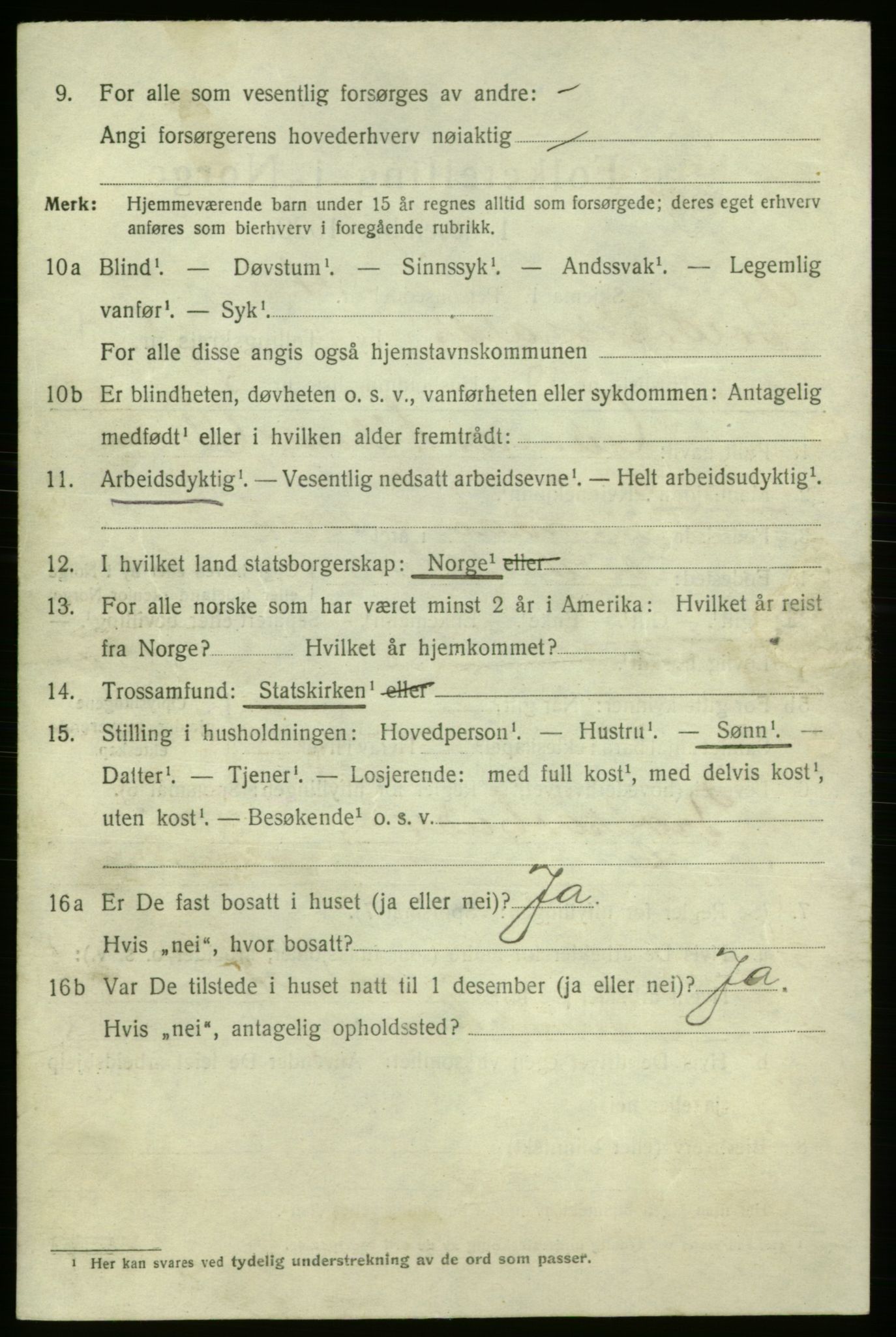 SAO, 1920 census for Fredrikshald, 1920, p. 25943