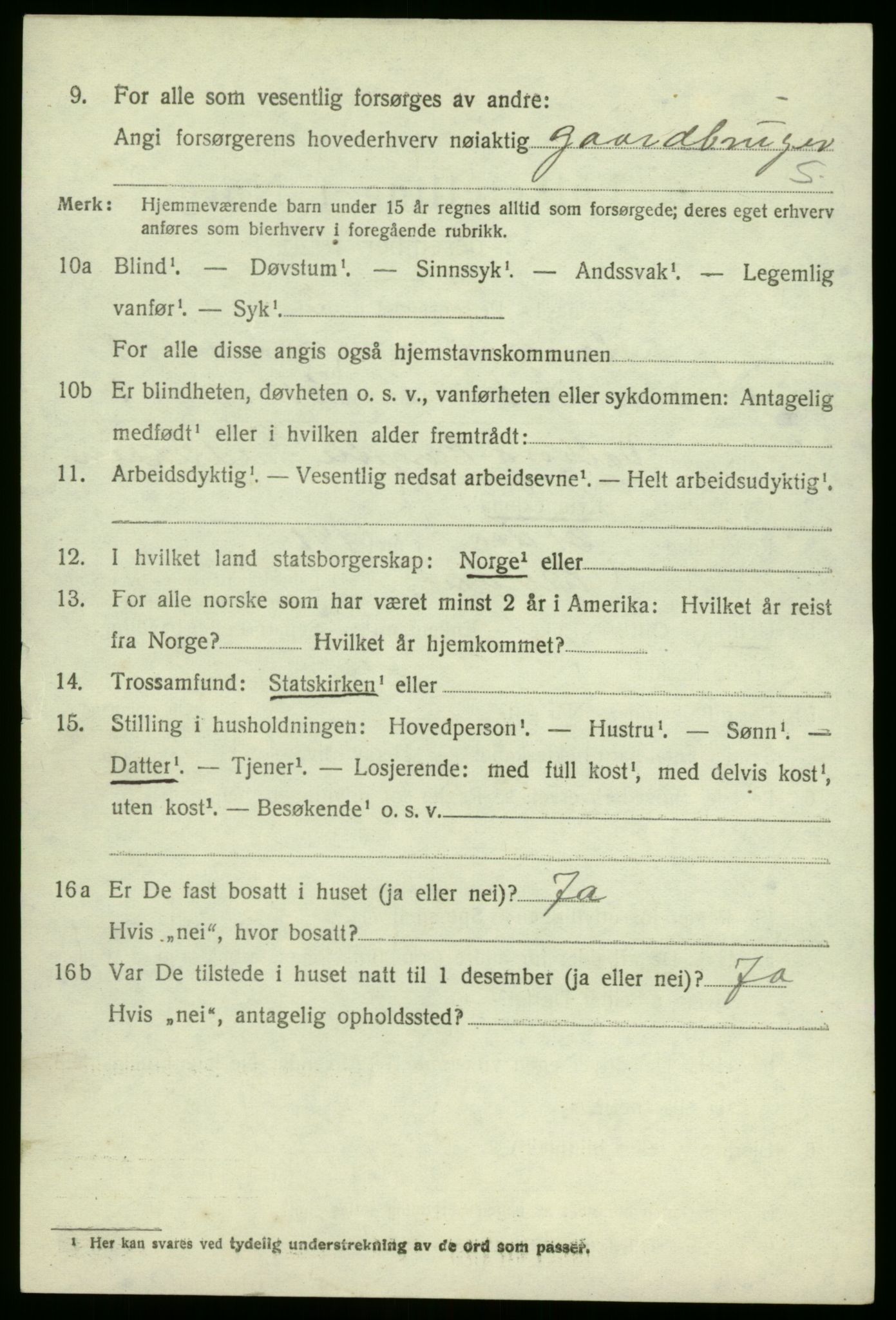 SAB, 1920 census for Manger, 1920, p. 5034