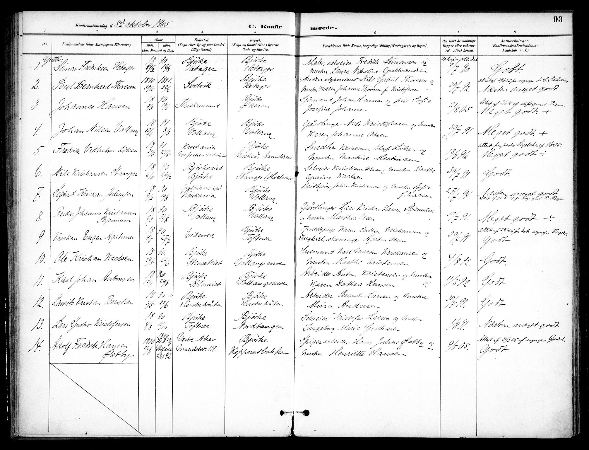 Nannestad prestekontor Kirkebøker, SAO/A-10414a/F/Fc/L0002: Parish register (official) no. III 2, 1893-1907, p. 93