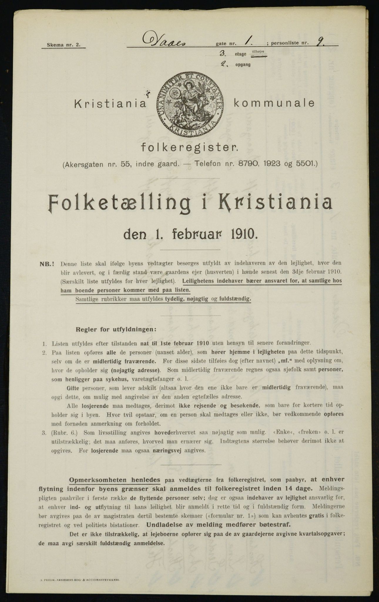 OBA, Municipal Census 1910 for Kristiania, 1910, p. 16956