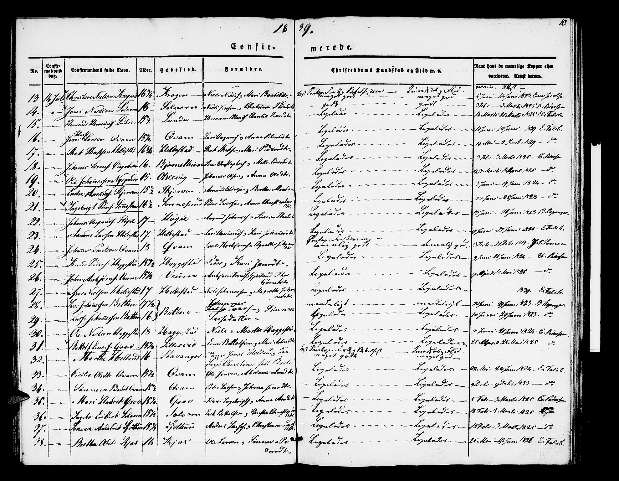 Hafslo sokneprestembete, SAB/A-80301/H/Haa/Haaa/L0006: Parish register (official) no. A 6, 1835-1851, p. 10