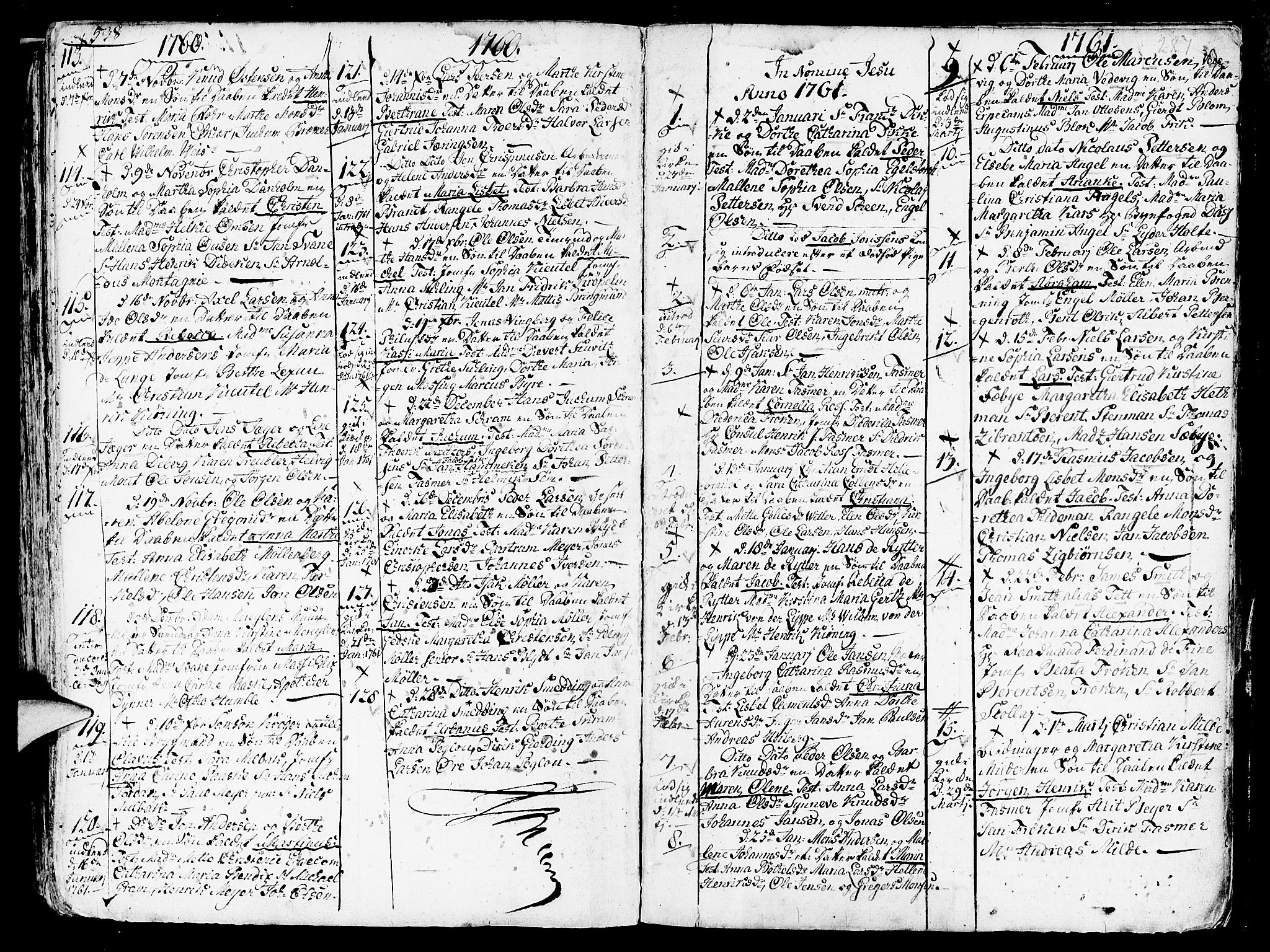 Nykirken Sokneprestembete, SAB/A-77101/H/Haa/L0003: Parish register (official) no. A 3, 1717-1764, p. 287