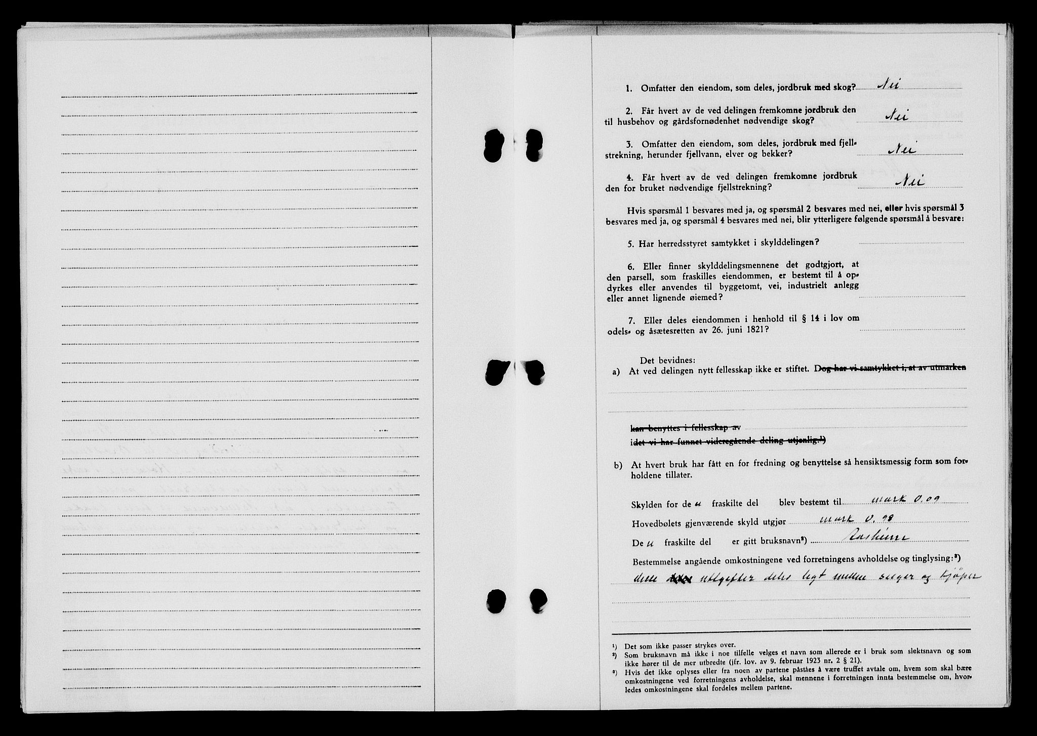 Flekkefjord sorenskriveri, SAK/1221-0001/G/Gb/Gba/L0059: Mortgage book no. A-7, 1944-1945, Diary no: : 654/1944