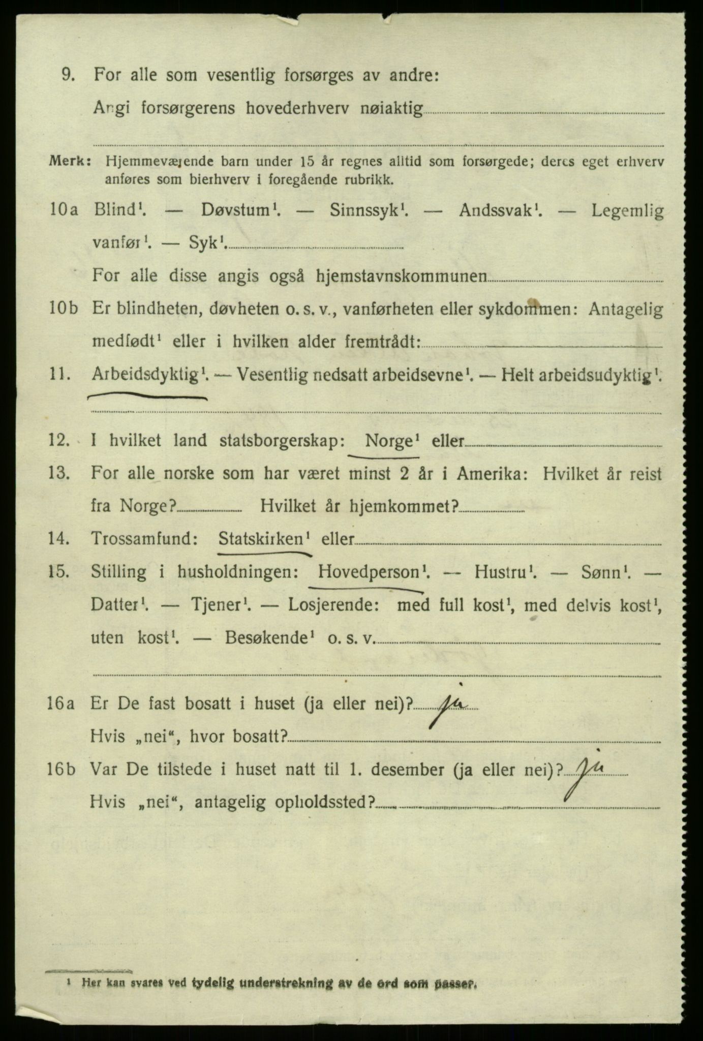 SAB, 1920 census for Manger, 1920, p. 9513